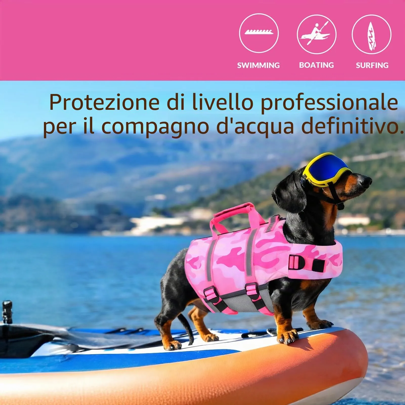 PUZAUKAL Giubbotto Salvagente Cane con Cerniera e Camouflage, Taglia M - immagine 6