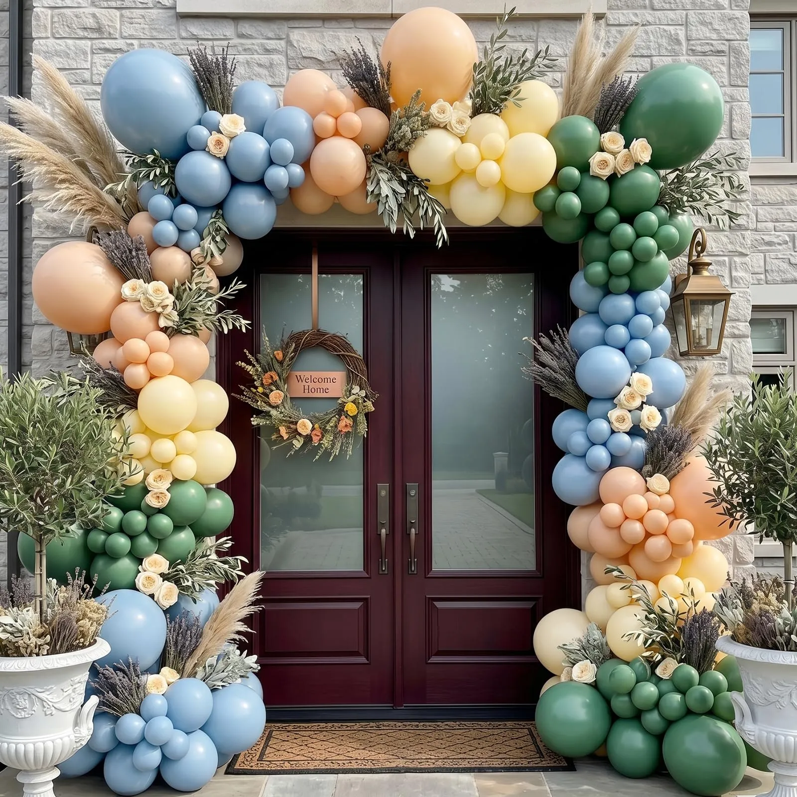 Fairymaiden Palloncini Verde Salvia, Blu e Giallo, 60 Pezzi, 12 Pollice - immagine 5