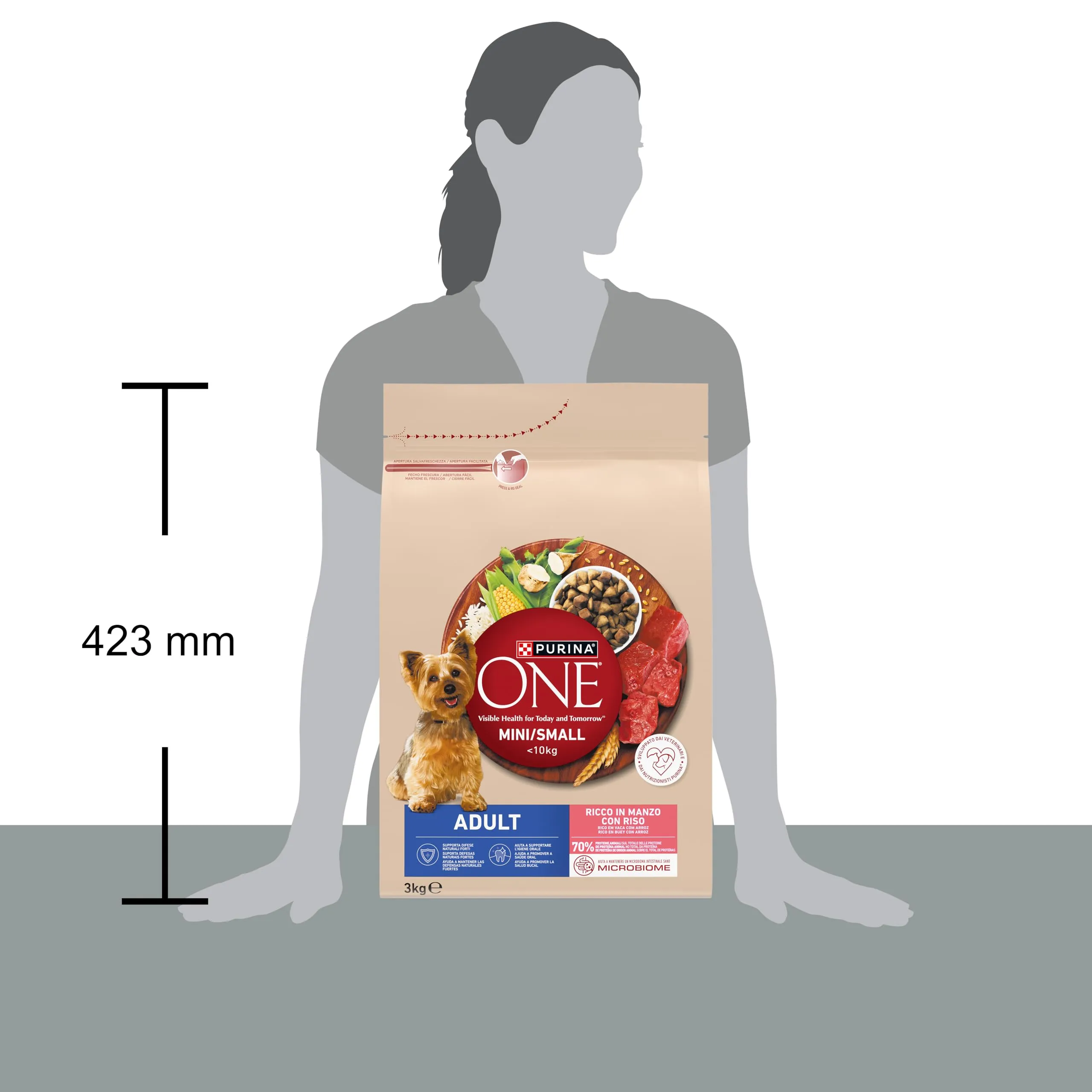 Purina ONE Mini Crocchette Cani Adulti Manzo e Riso, 3 kg - immagine 4