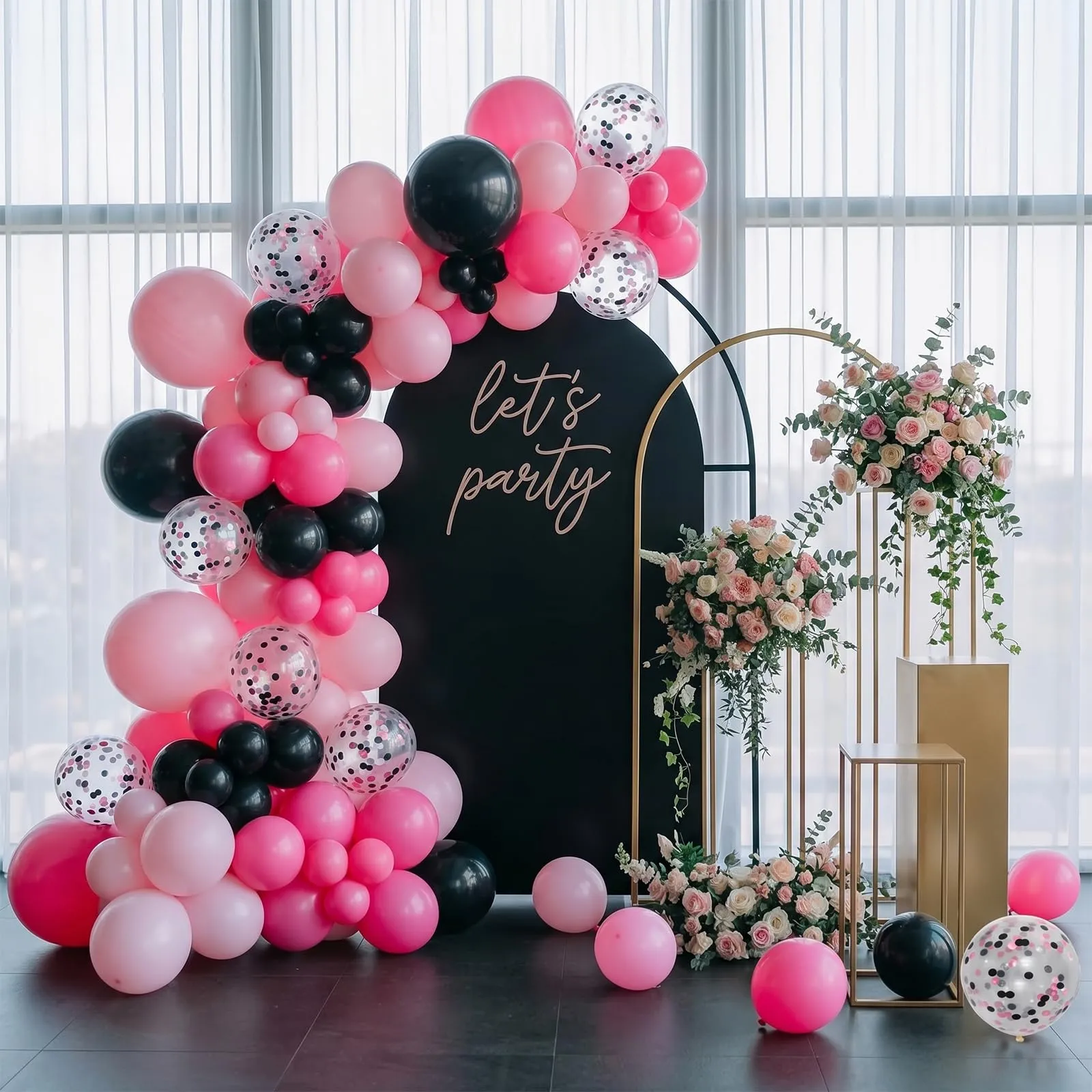 Fairymaiden 60 Pezzi Palloncini Rosa Pastello e Confetti, 12 Pollice - immagine 3