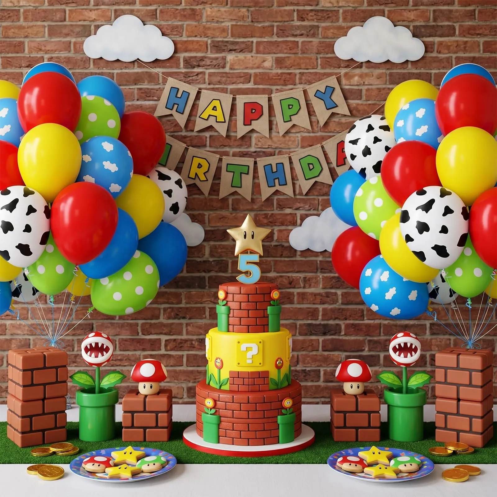 Fairymaiden Palloncini Nuvola con Stampa Mucca, 60 Pezzi, 12 Pollice - immagine 7