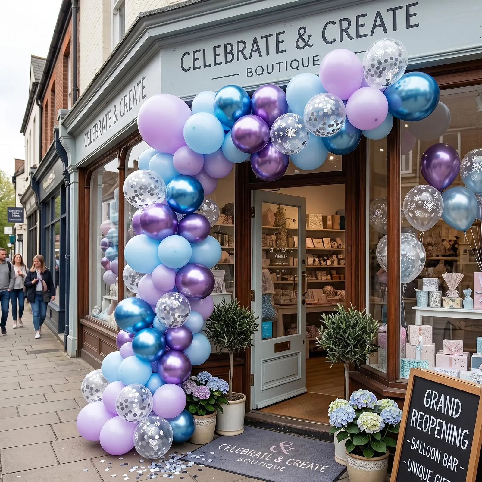 Fairymaiden Palloncini Frozen, 60 Pezzi Viola Blu Confetti Metallizzati, 12 pollici - immagine 5