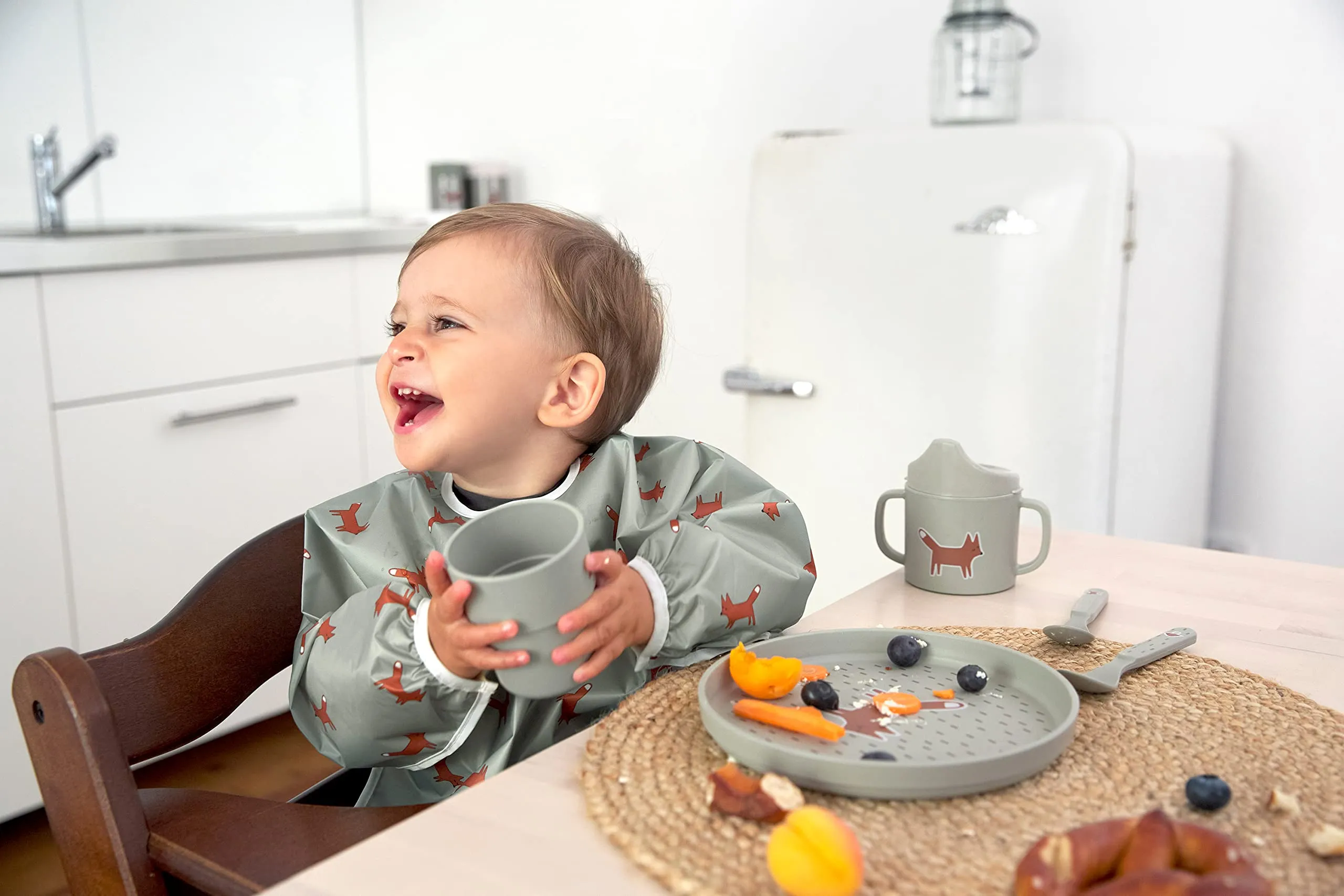 Lässig Tazza per bambini con manico e coperchio rimovibile 150 ml - Little Forest Rabbit - immagine 2
