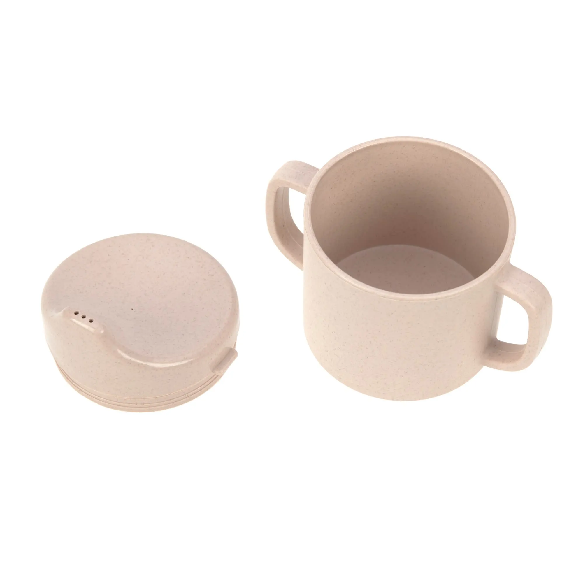 Lässig Tazza per bambini con manico e coperchio rimovibile, 150 ml, warm grey - immagine 2