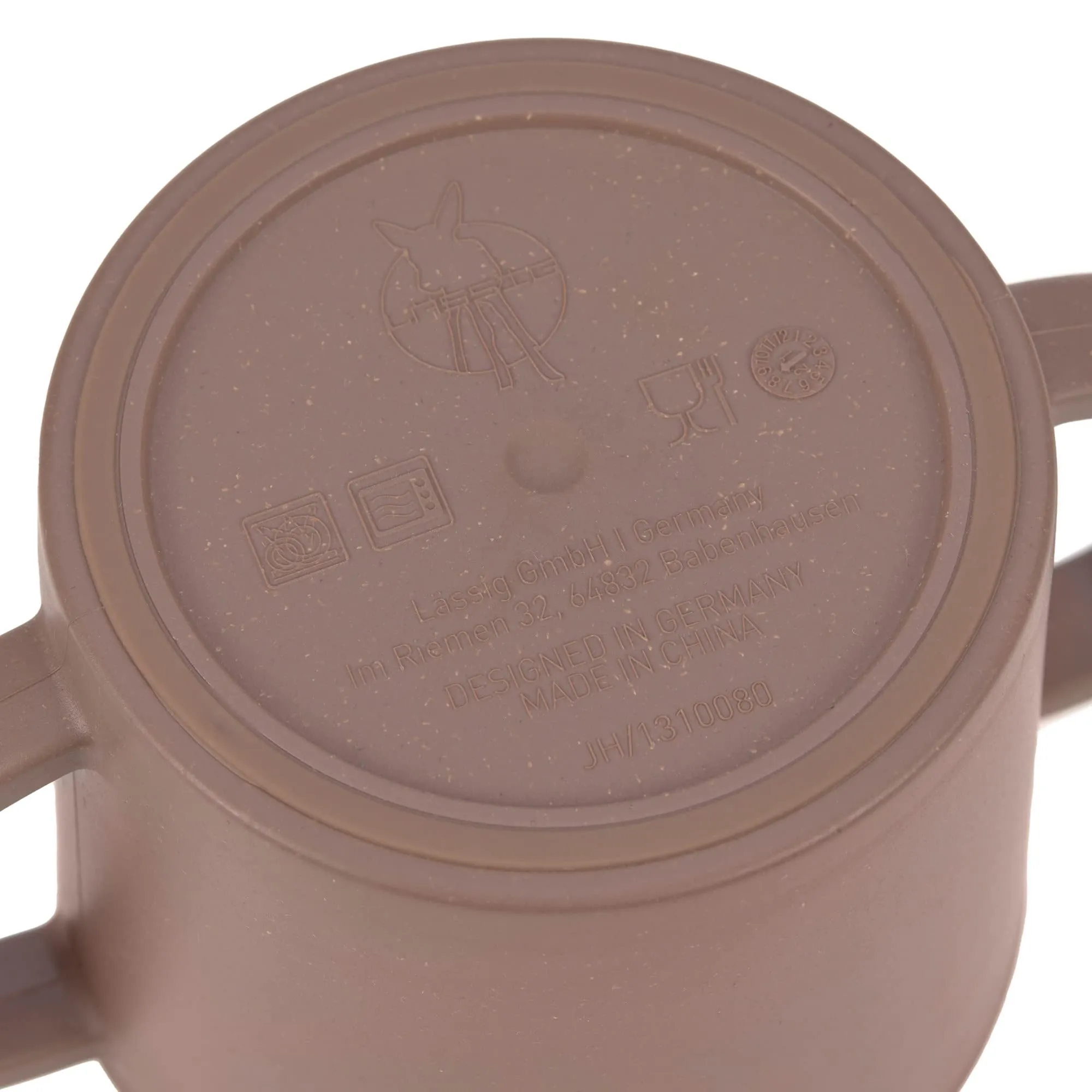 Lässig Tazza per bambini con manico e coperchio rimovibile 150 ml, Uni anthracite - immagine 3