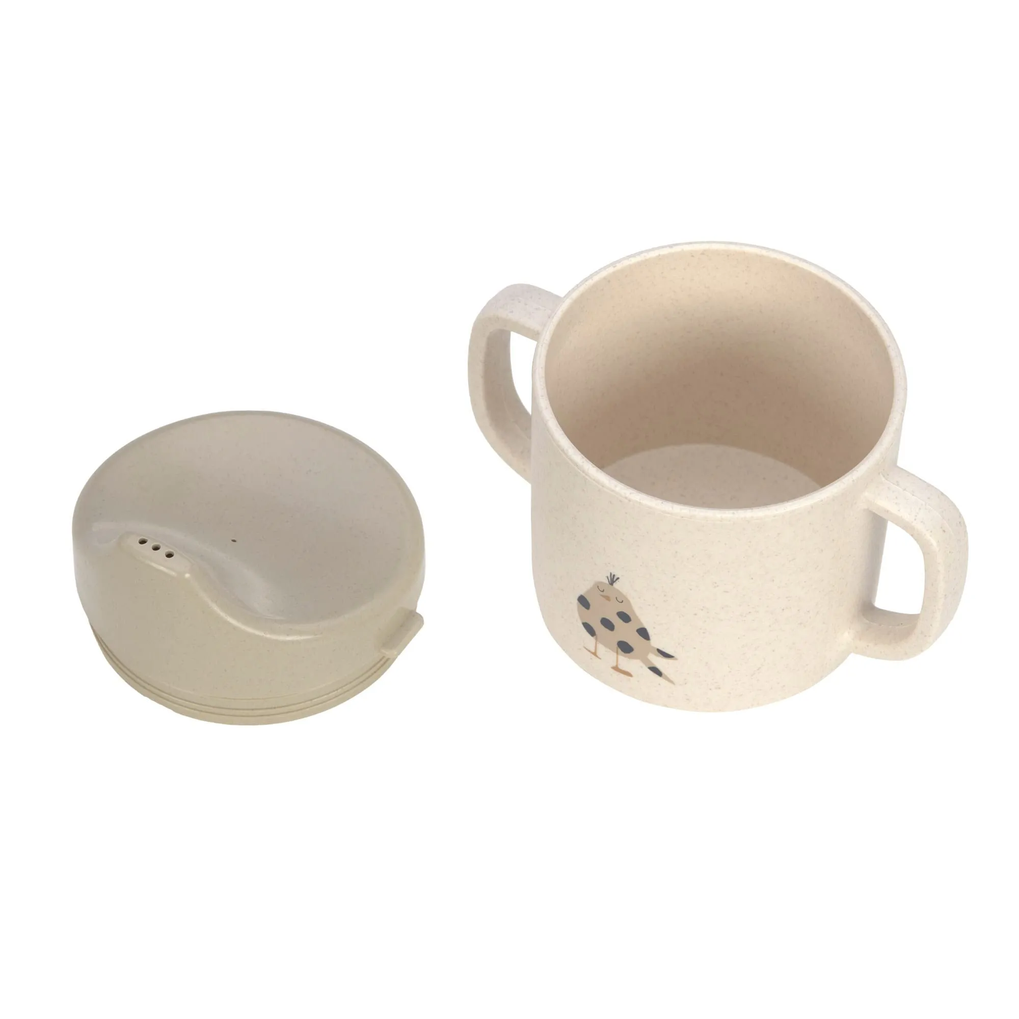 Lässig Tazza per bambini con manico e coperchio rimovibile, 150 ml, Pink - immagine 2