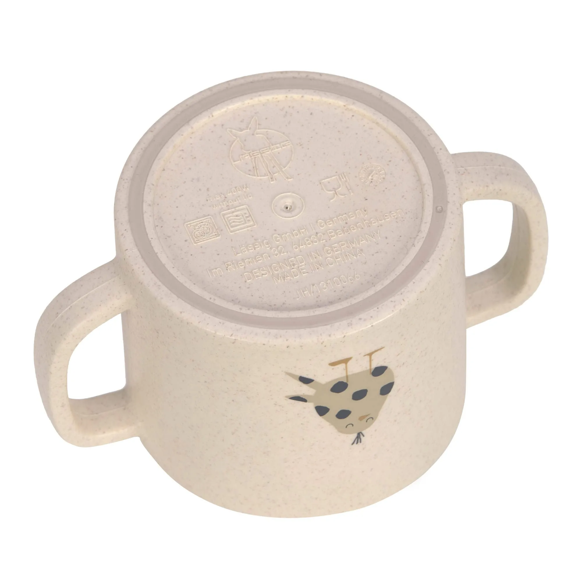 Lässig Tazza per bambini con manico e coperchio rimovibile, 150 ml, Pink - immagine 3