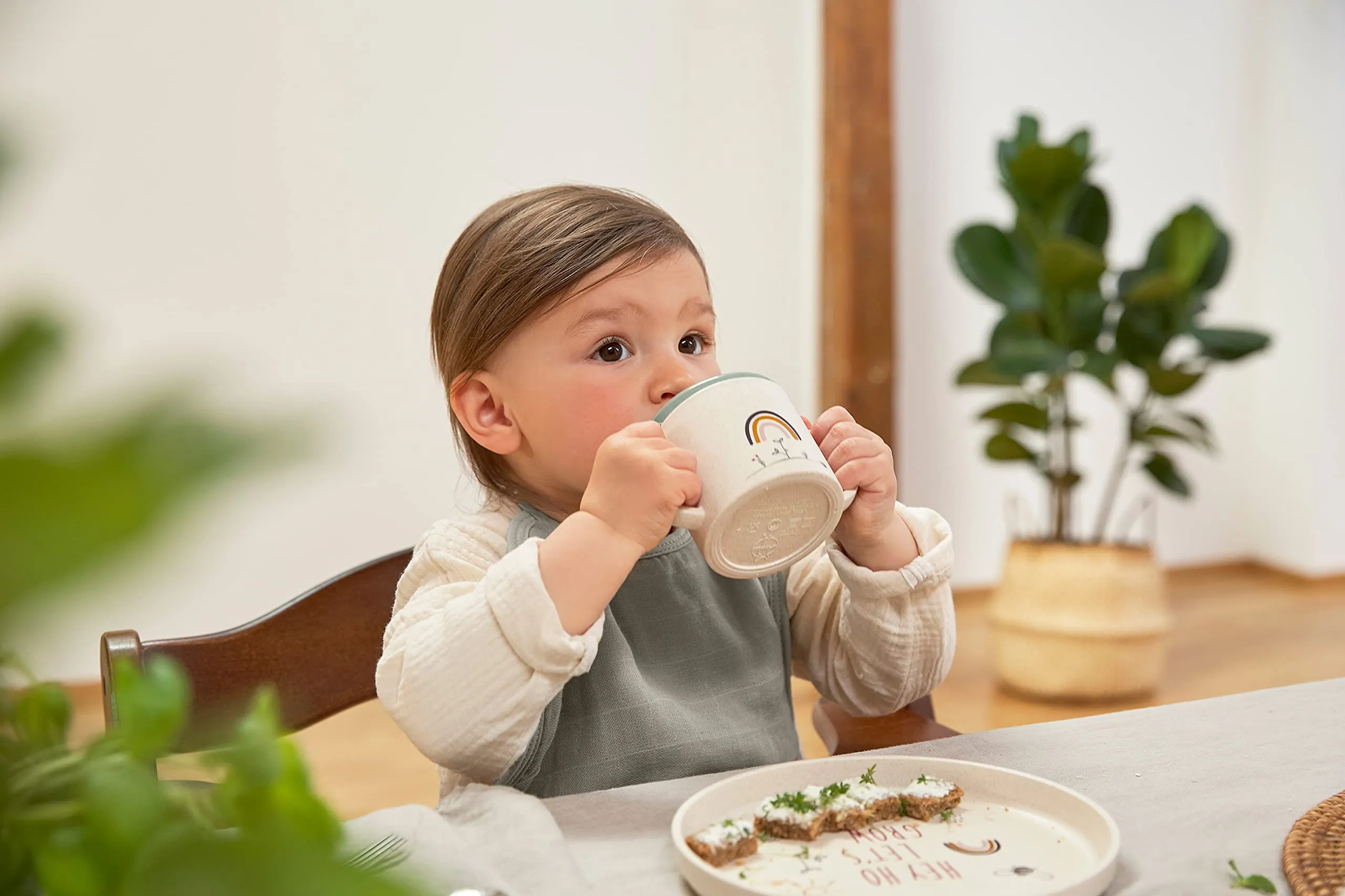 Lässig Tazza per bambini Little Chums Mouse con manico e coperchio rimovibile, 150 ml - immagine 4