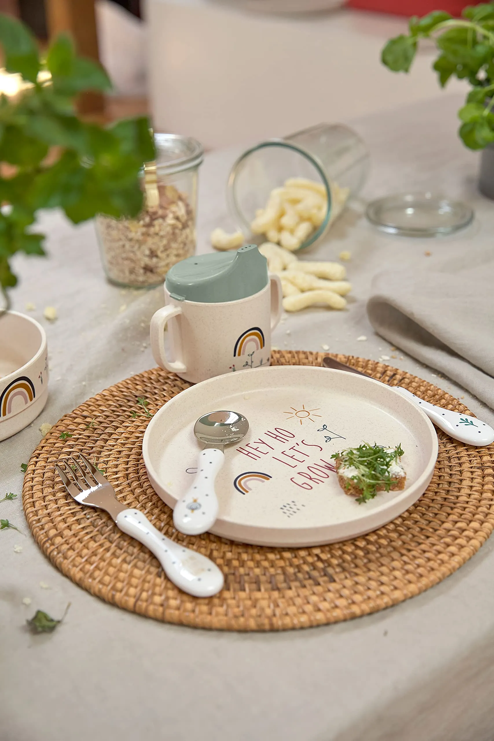 Lässig Tazza per bambini Little Chums Mouse con manico e coperchio rimovibile, 150 ml - immagine 7