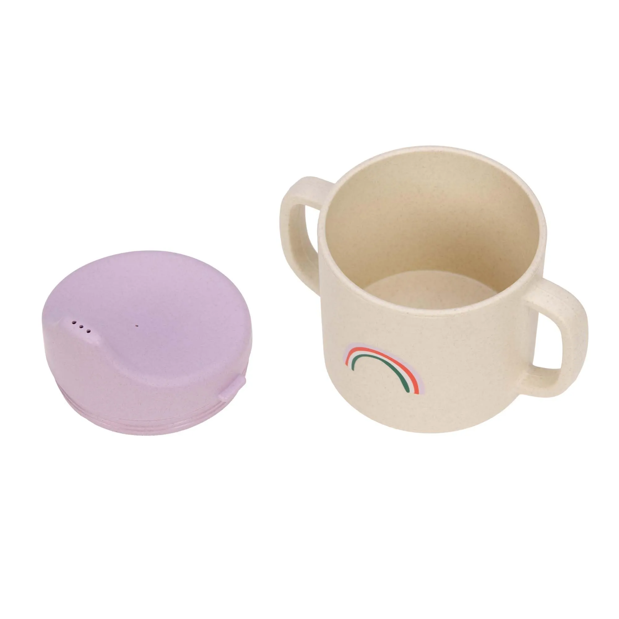 Lässig Tazza per bambini con manico e coperchio rimovibile 150 ml Happy Rascals Smile - immagine 3