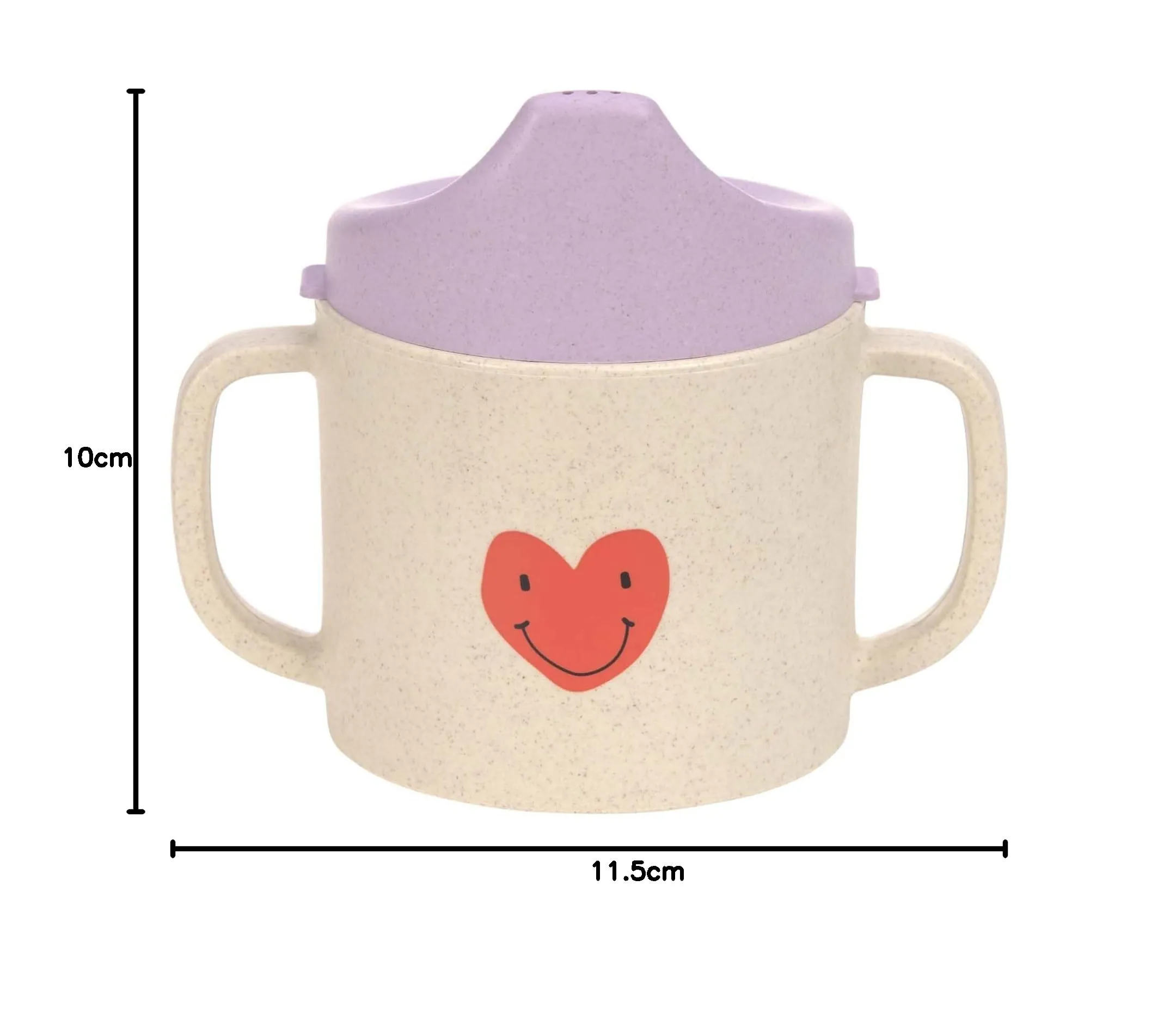 Lässig Tazza per bambini con manico e coperchio rimovibile 150 ml Happy Rascals Smile - immagine 6