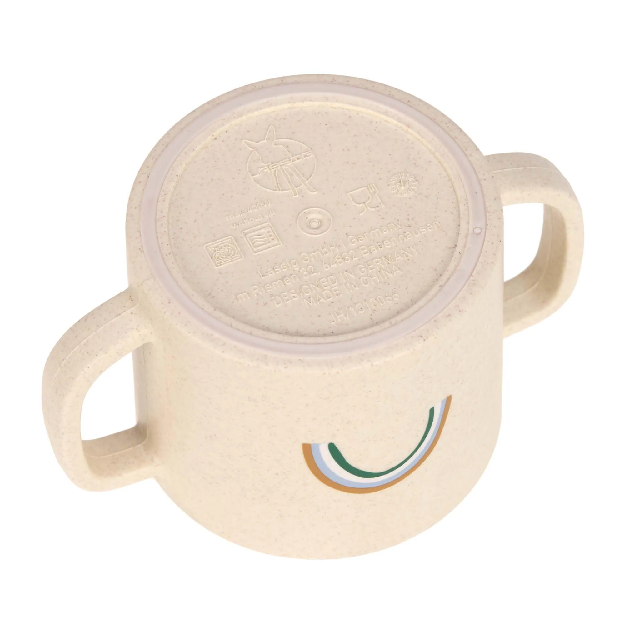 Lässig Tazza per bambini con manico e coperchio rimovibile 150 ml, Little Mateys spicy orange - immagine 4