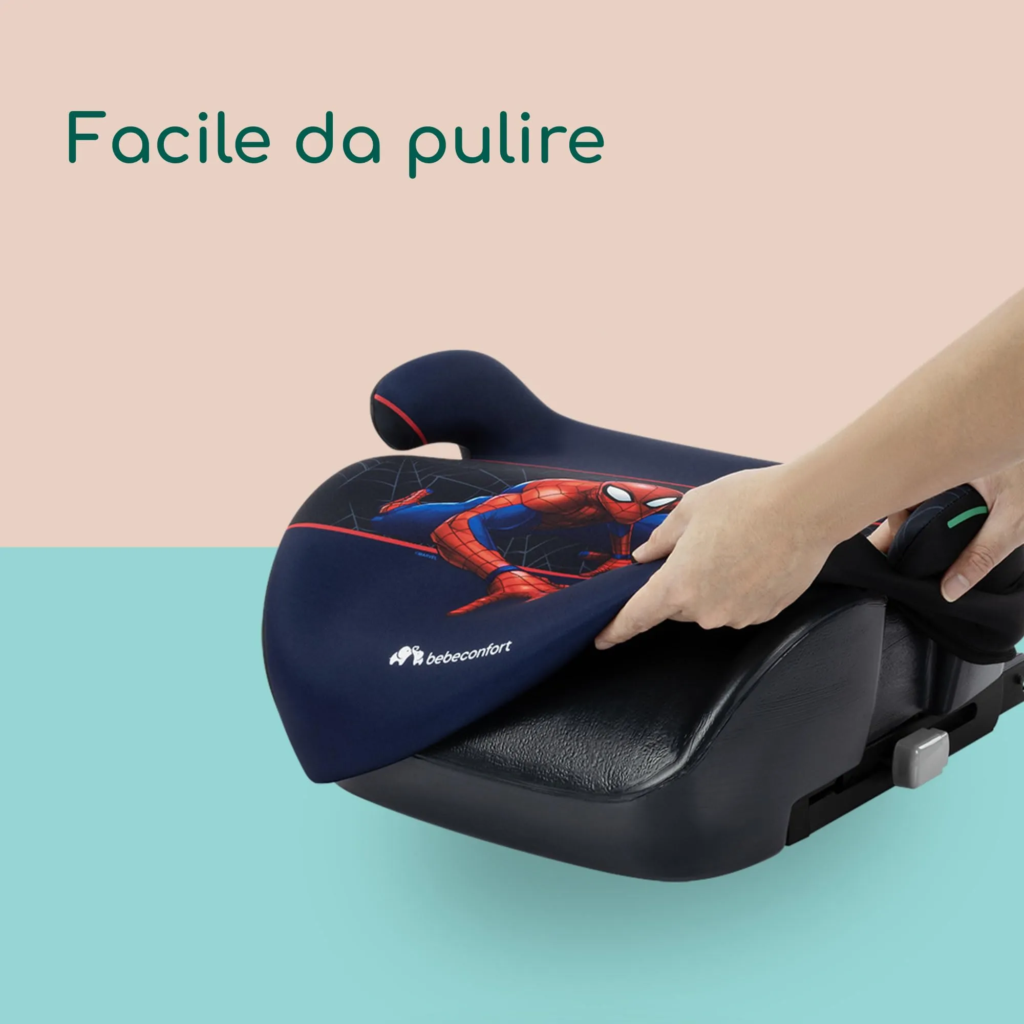 Bebeconfort Marvel Manga i-Fix Rialzo Auto Spiderman, Seggiolino Gruppo 3 ISOFIX, 22-36 kg, 128-150 cm - immagine 7
