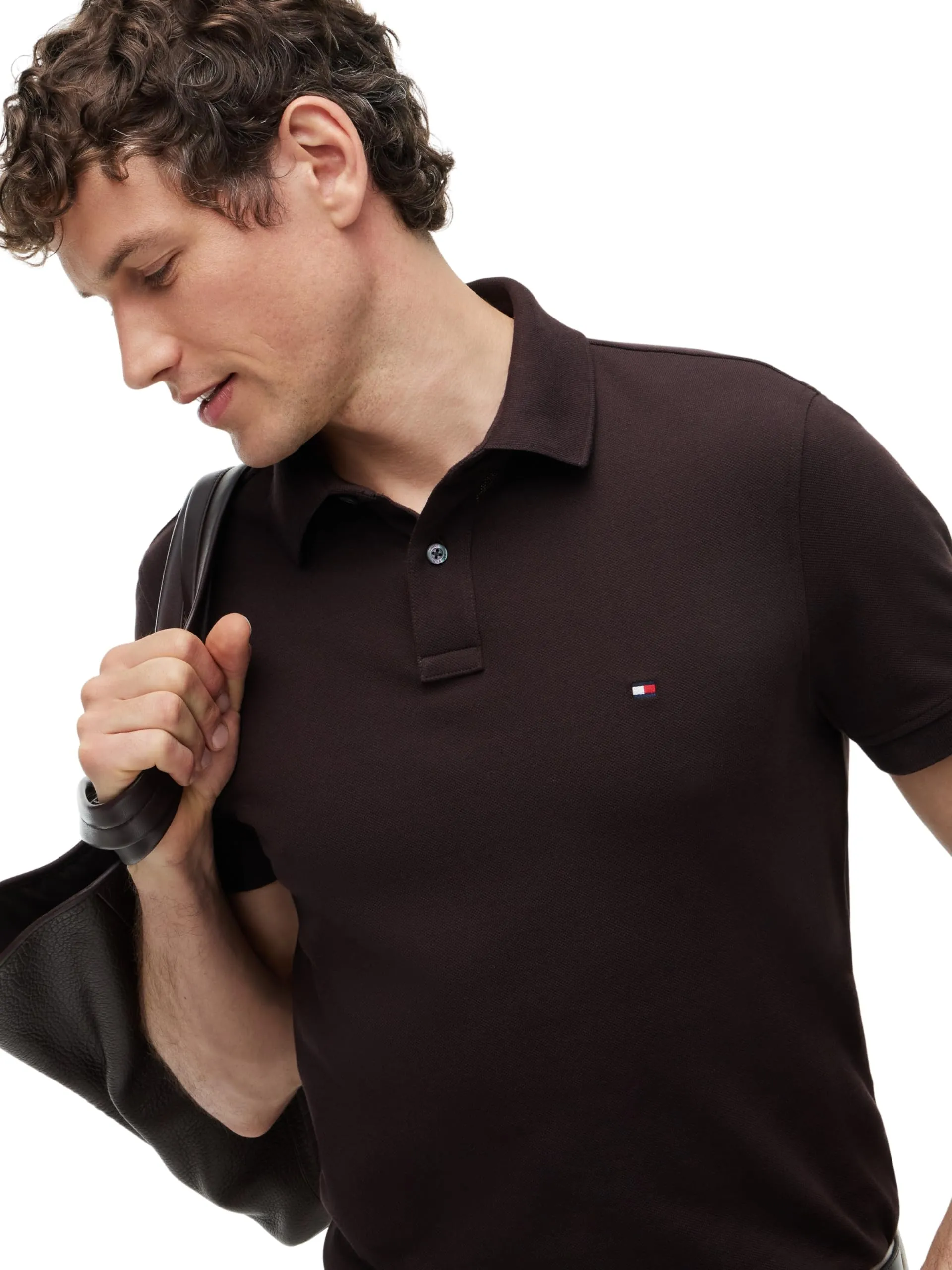 Tommy Hilfiger Polo Uomo 1985 Regular MW0MW17770 S/S, Chocolate, XL - immagine 3