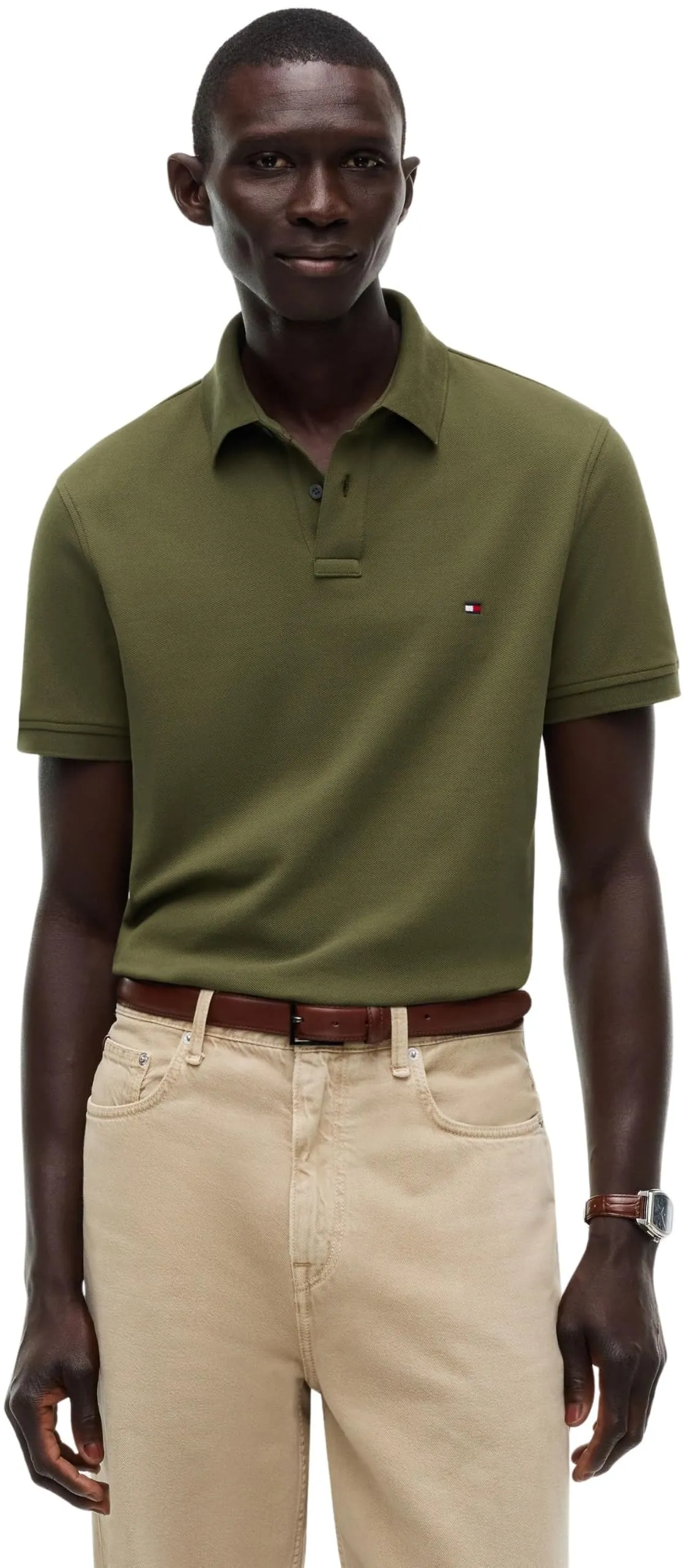 Tommy Hilfiger Polo Uomo 1985 Regular MW0MW17770, Verde Cacciatore, XXL - immagine 1