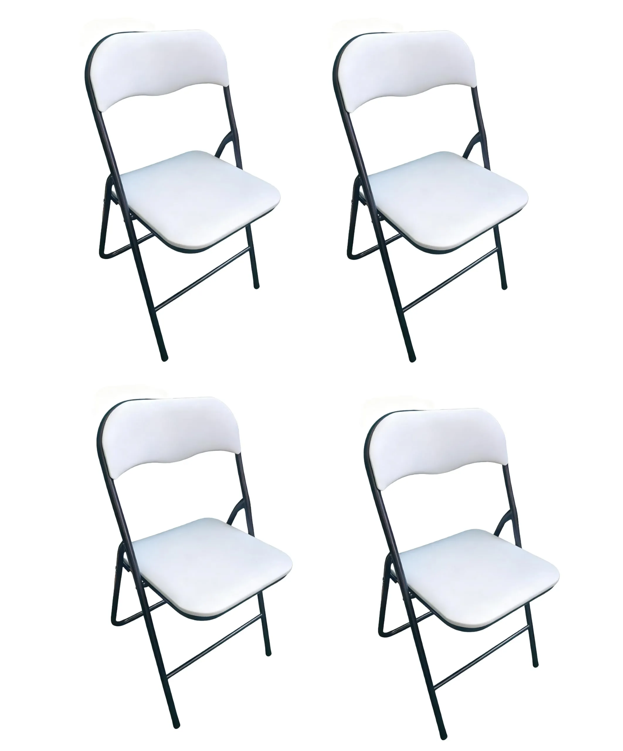 AVANTI TRENDSTORE Omnis - Sedia pieghevole in tubolare d'acciaio nero con sedile e schienale imbottiti, 44x79x45 cm - immagine 1
