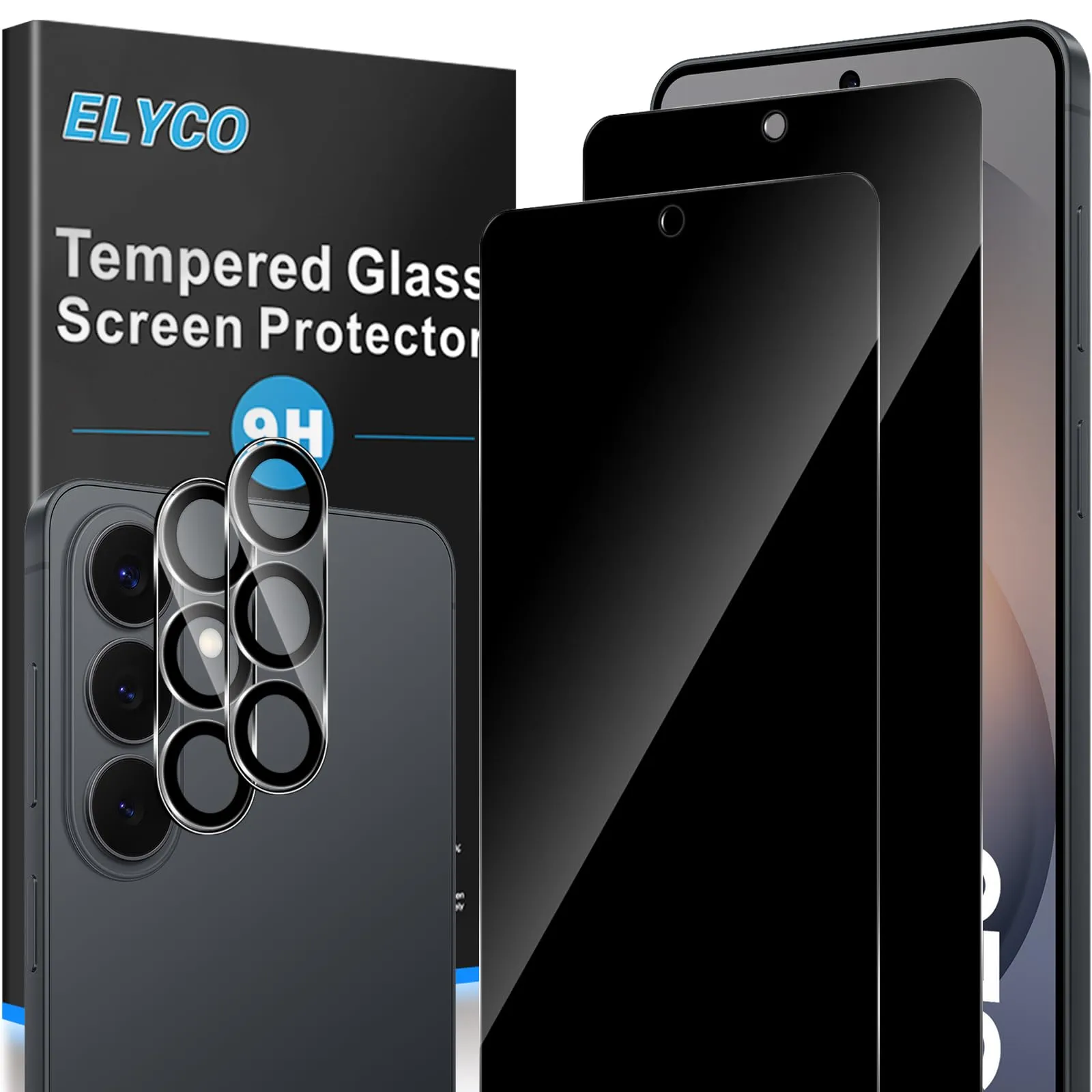 ELYCO Vetro Temperato Privacy per Samsung Galaxy S26 Plus, 2+2 Pezzi - immagine 1
