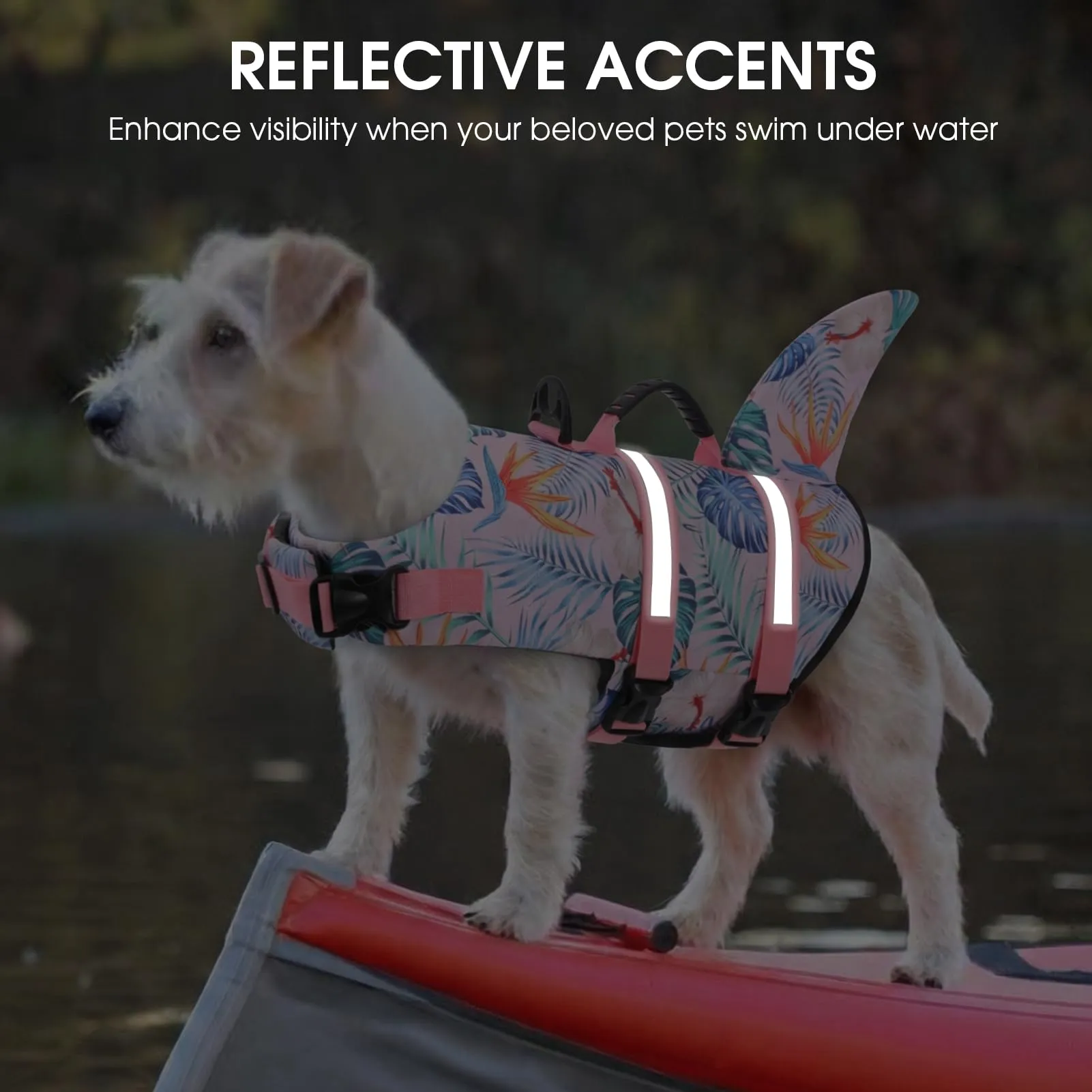 Queenmore Giubbotto Salvagente per Cani, Ripstop, HawaiiPink, L - immagine 6