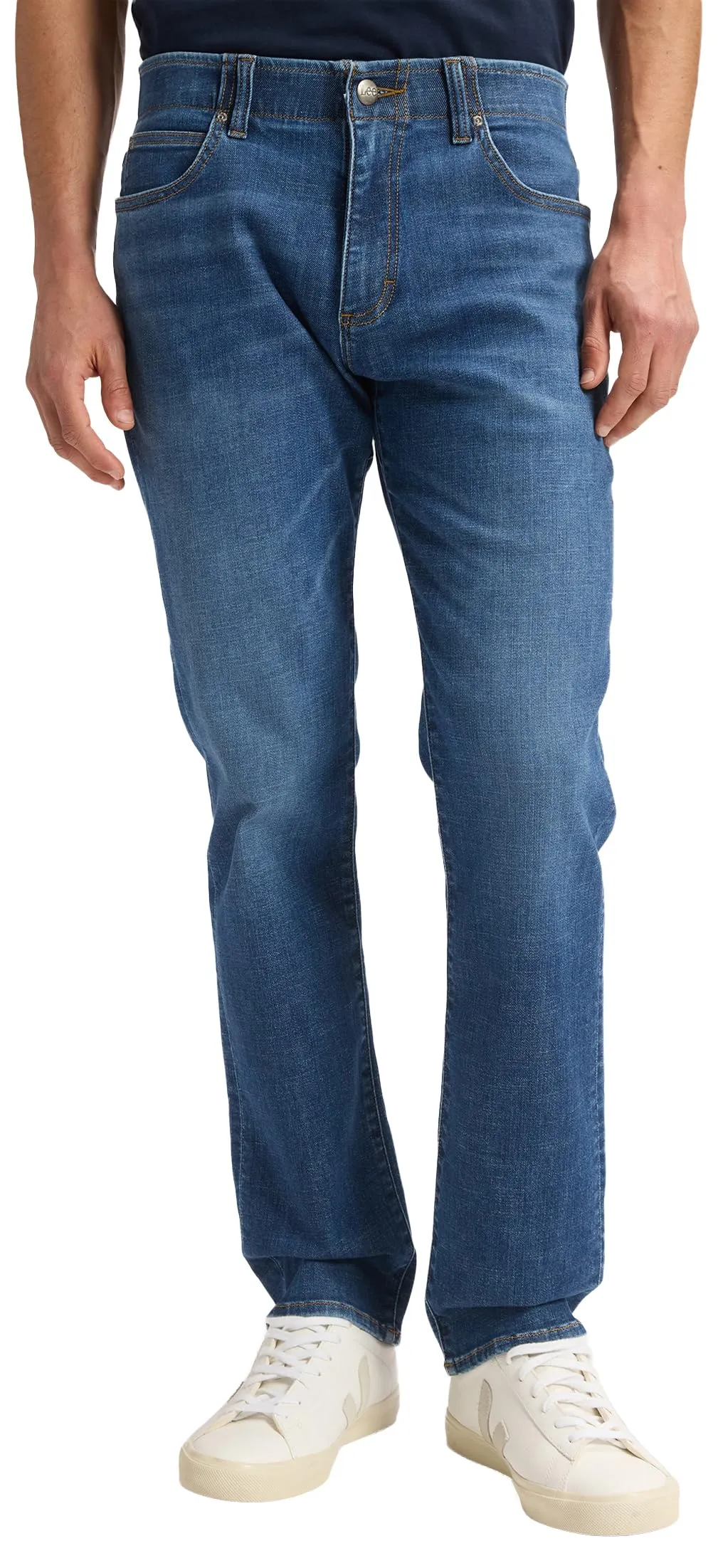 Lee Extreme Motion Men's Regular Straight Leg Jeans - Blu Denim - immagine 2