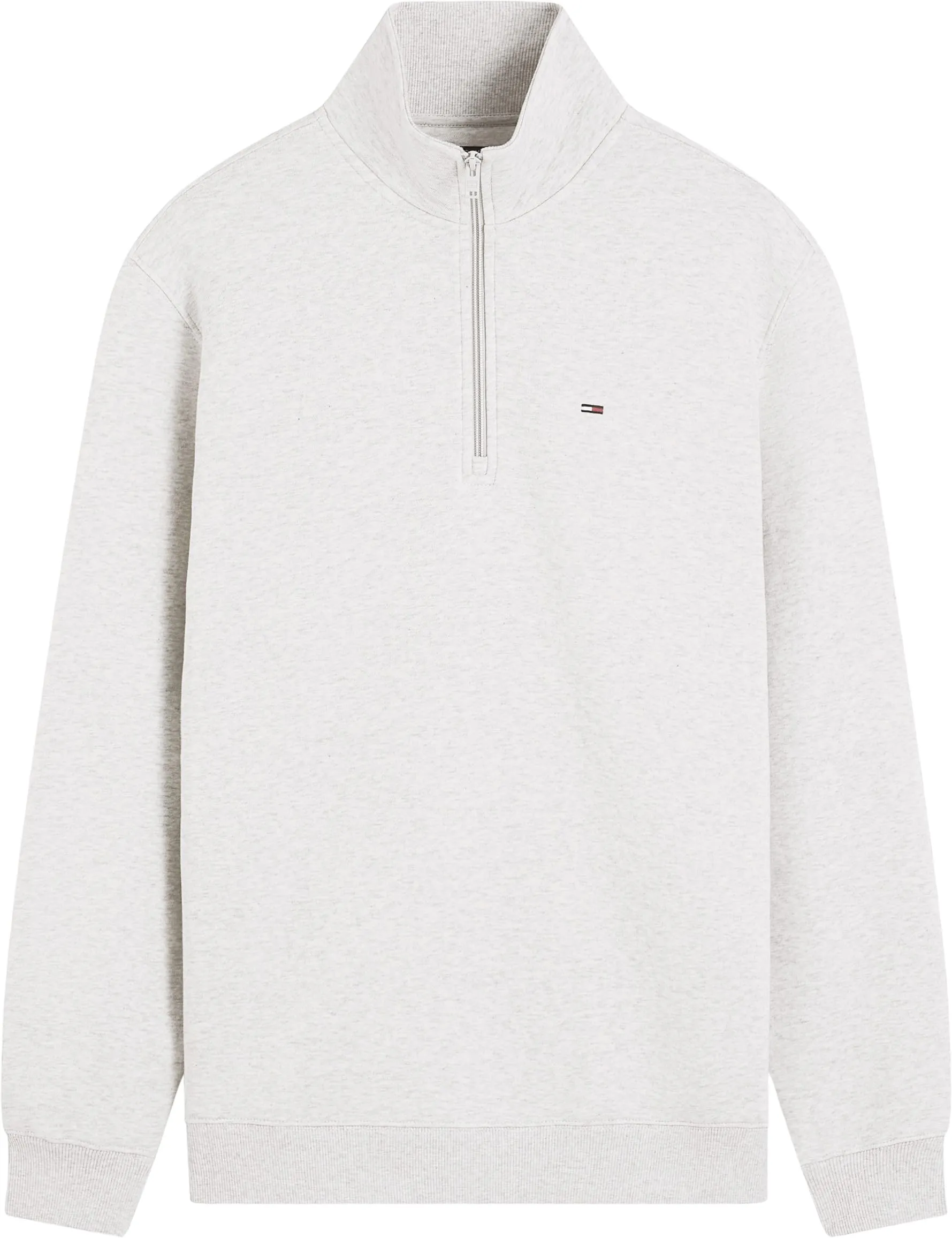 Tommy Jeans DM0DM20339 Felpa da Uomo in Pile con Zip a 1/4, Grigio Ghiaccio, XXL - immagine 5