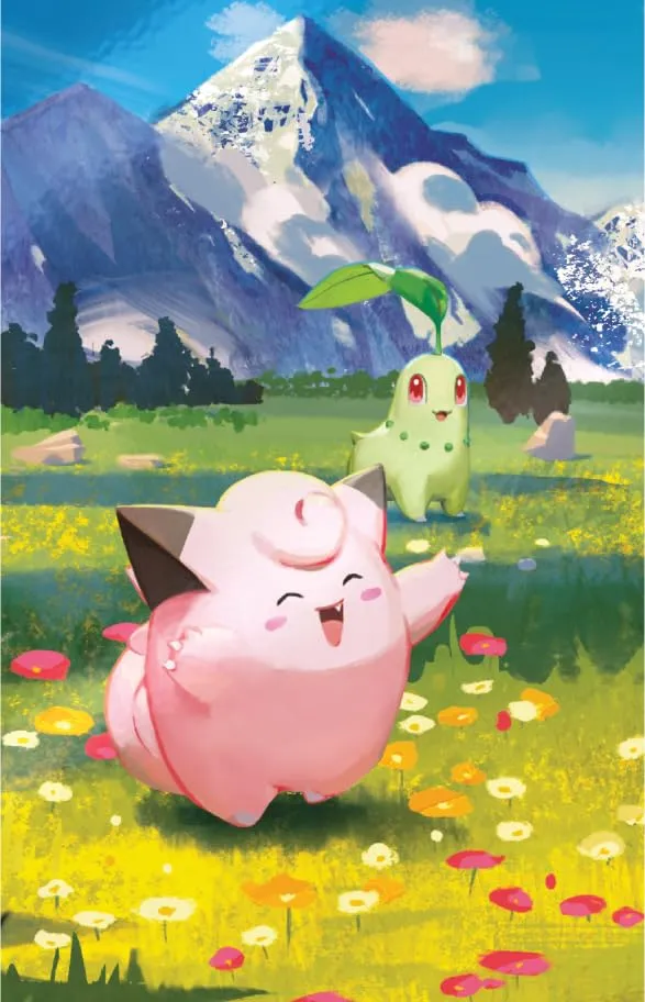 Pokémon GCC Miniscatola da Collezione Espansione Megaevoluzione - Ascesa Eroica (Clefairy e Chikorita) - immagine 4