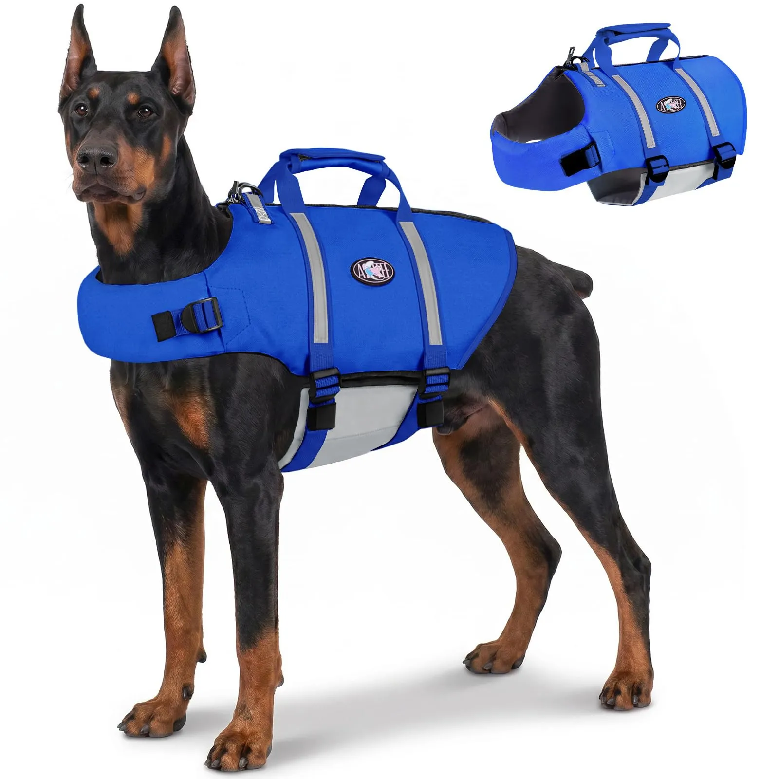 AOFITEE Giubbotto Salvagente per Cani - Blu Oltremare, Taglia L - immagine 1