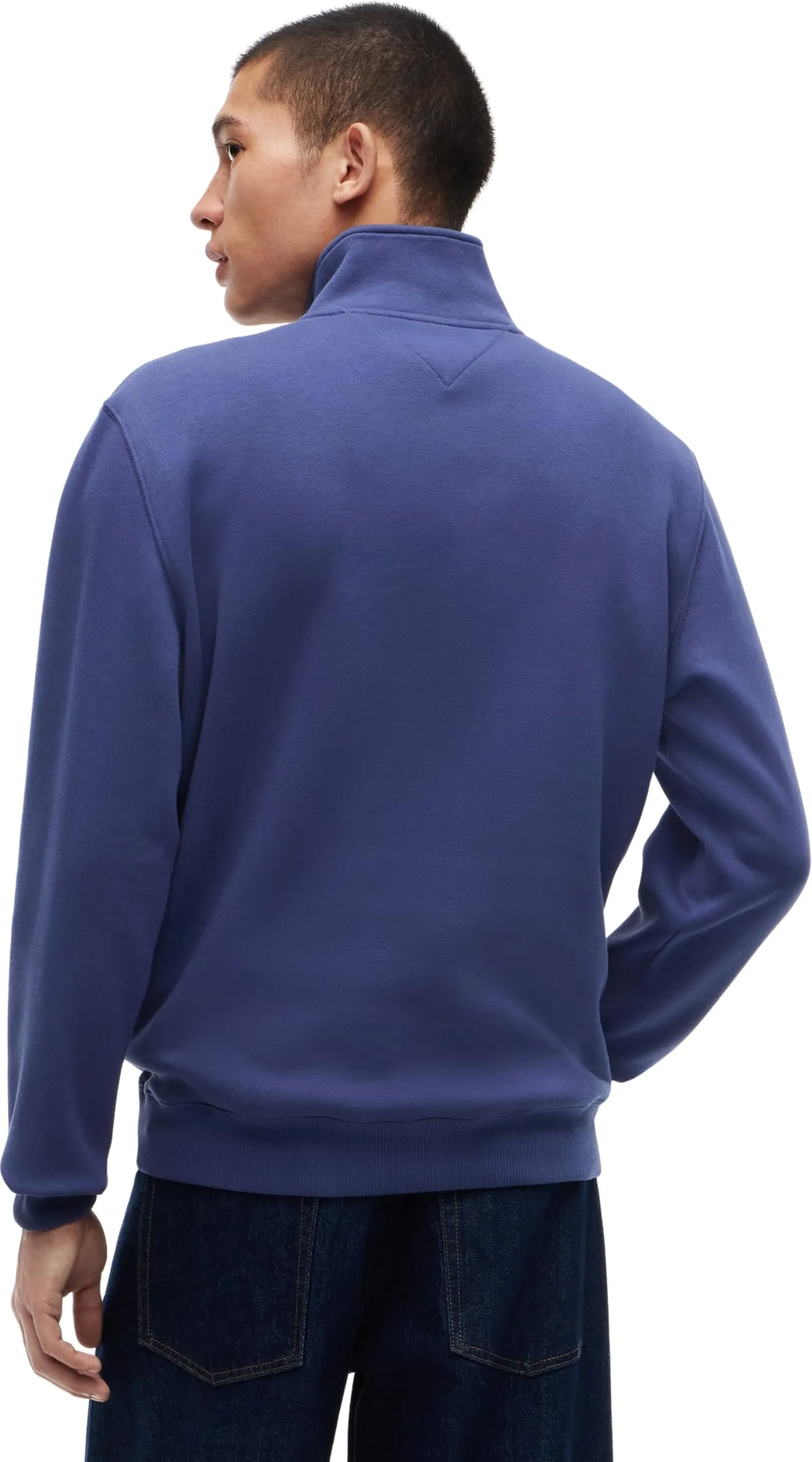 Tommy Jeans Felpa Uomo Mezza Zip, Blu Basic Navy, 3XL Plus - immagine 2