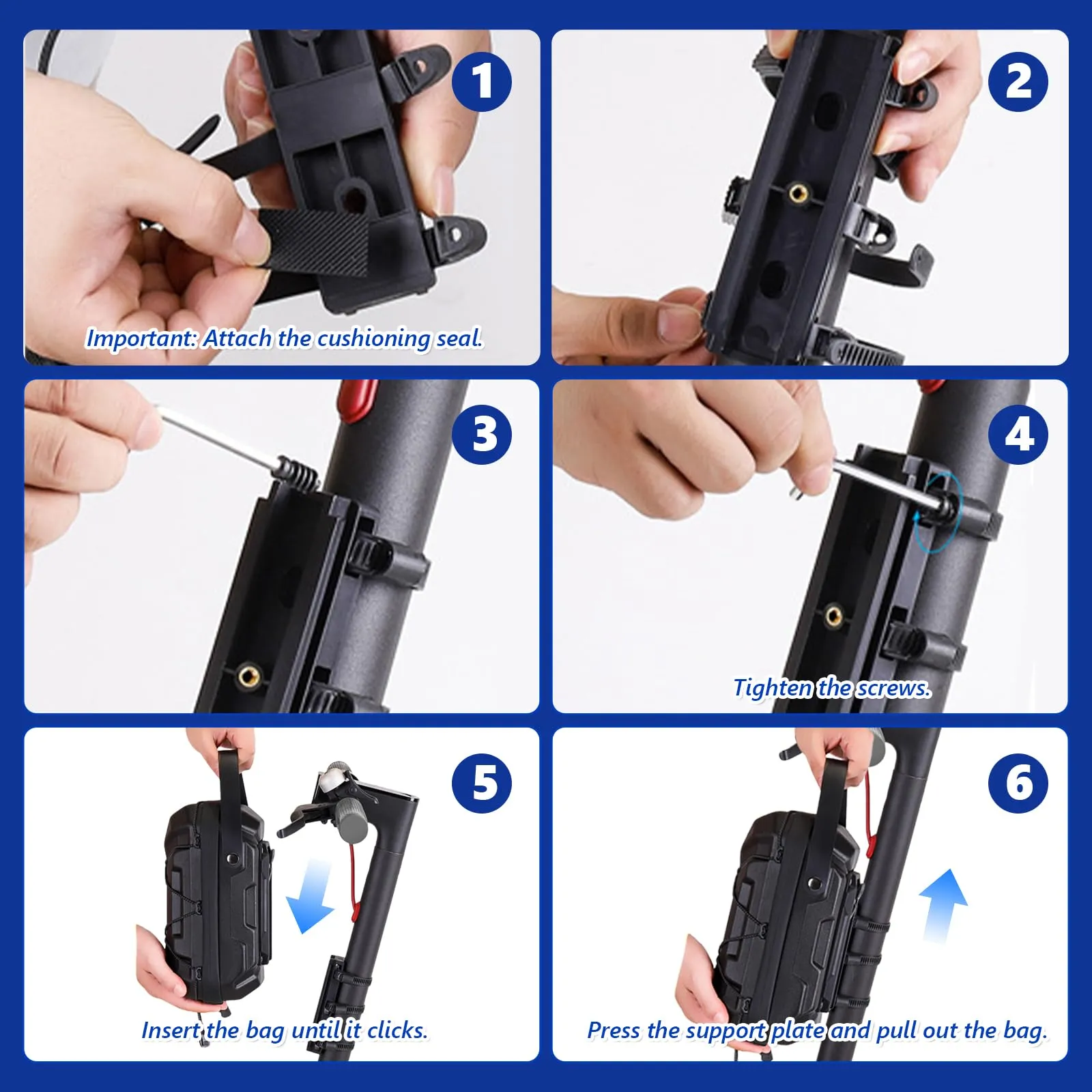 flintronic Borsa per Monopattino Elettrico, 3L, Impermeabile per Xiaomi Ducati Ninebot ES1/ES2/ES3/ES4 - immagine 6