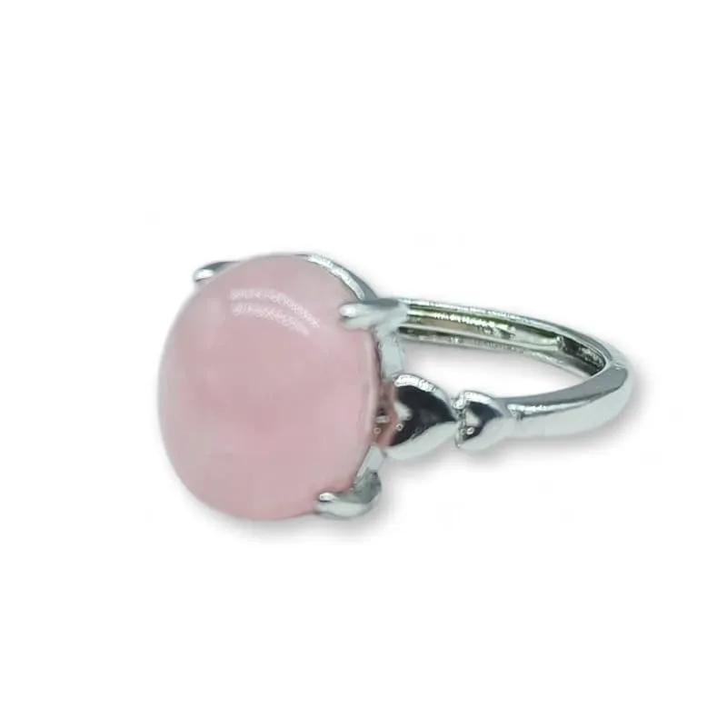Generico Anello Regolabile in Quarzo Rosa Piccolo - immagine 1
