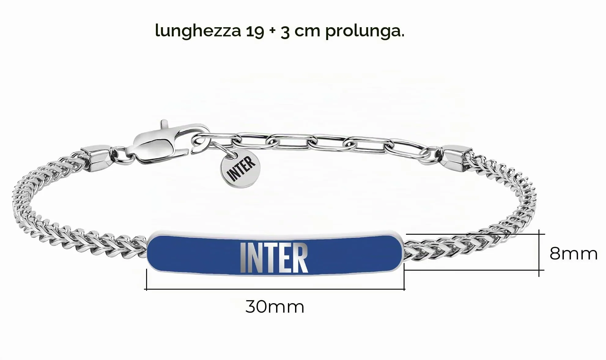 Clondo Bracciale Inter in Acciaio - Blue Plate Logo - immagine 3