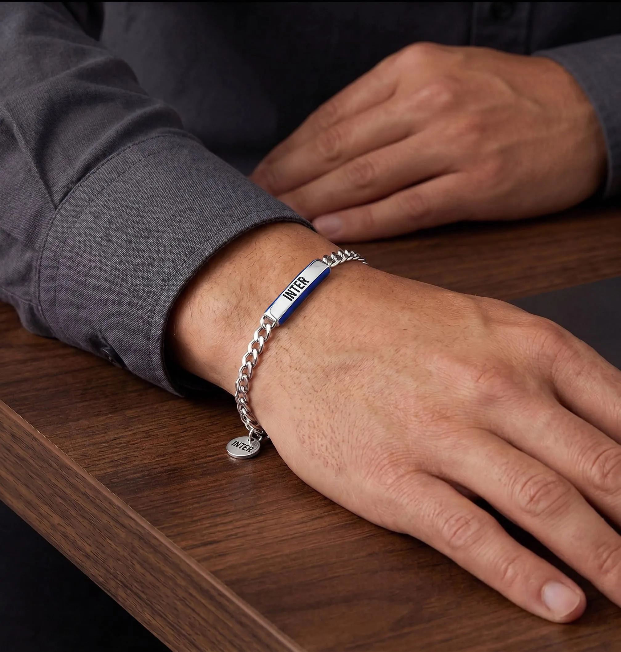 Clondo Bracciale Inter in Acciaio Slim Plate Chain - immagine 2