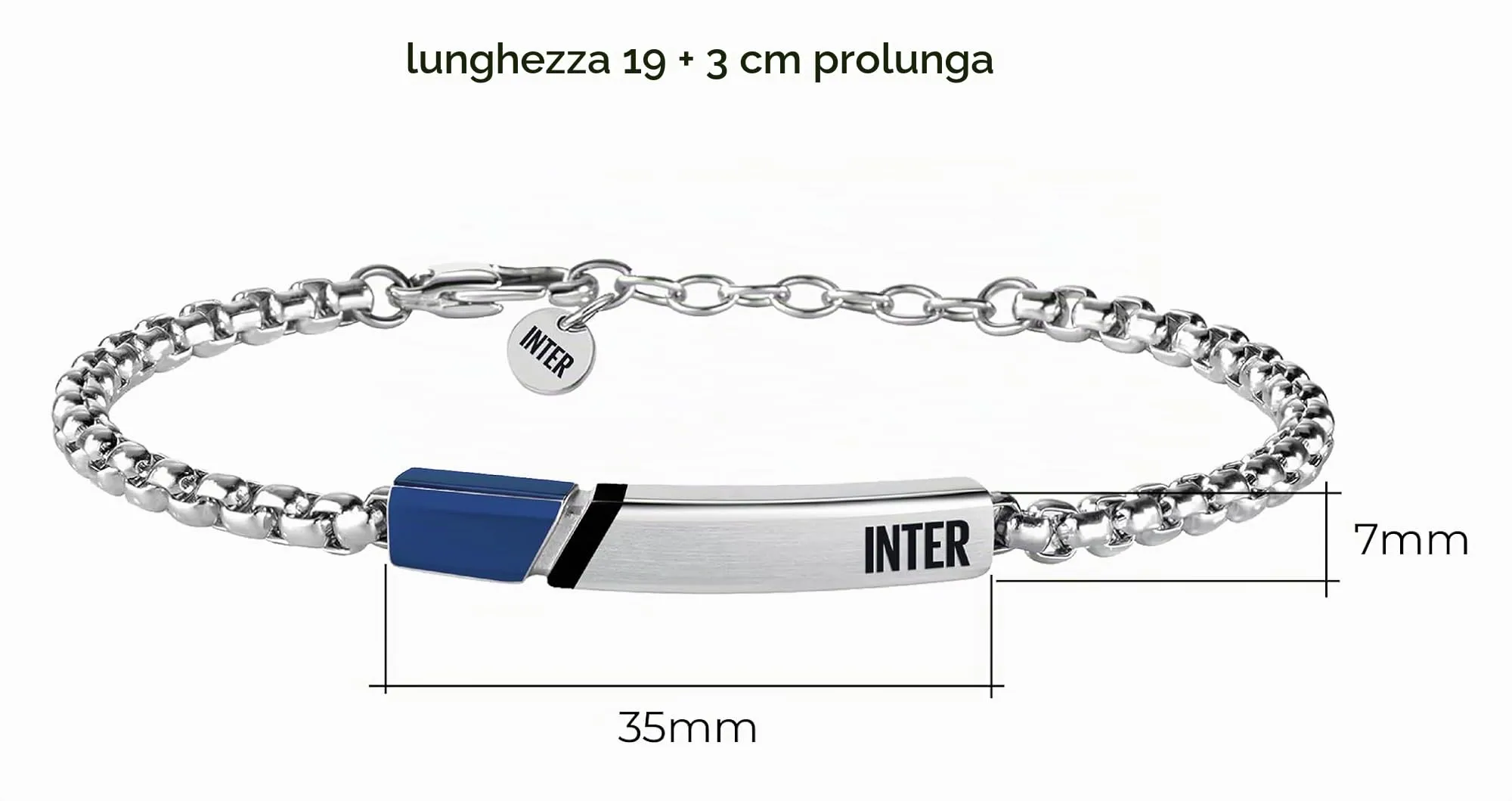 Clondo Bracciale Inter in Acciaio - Steel Plate Blue - immagine 3