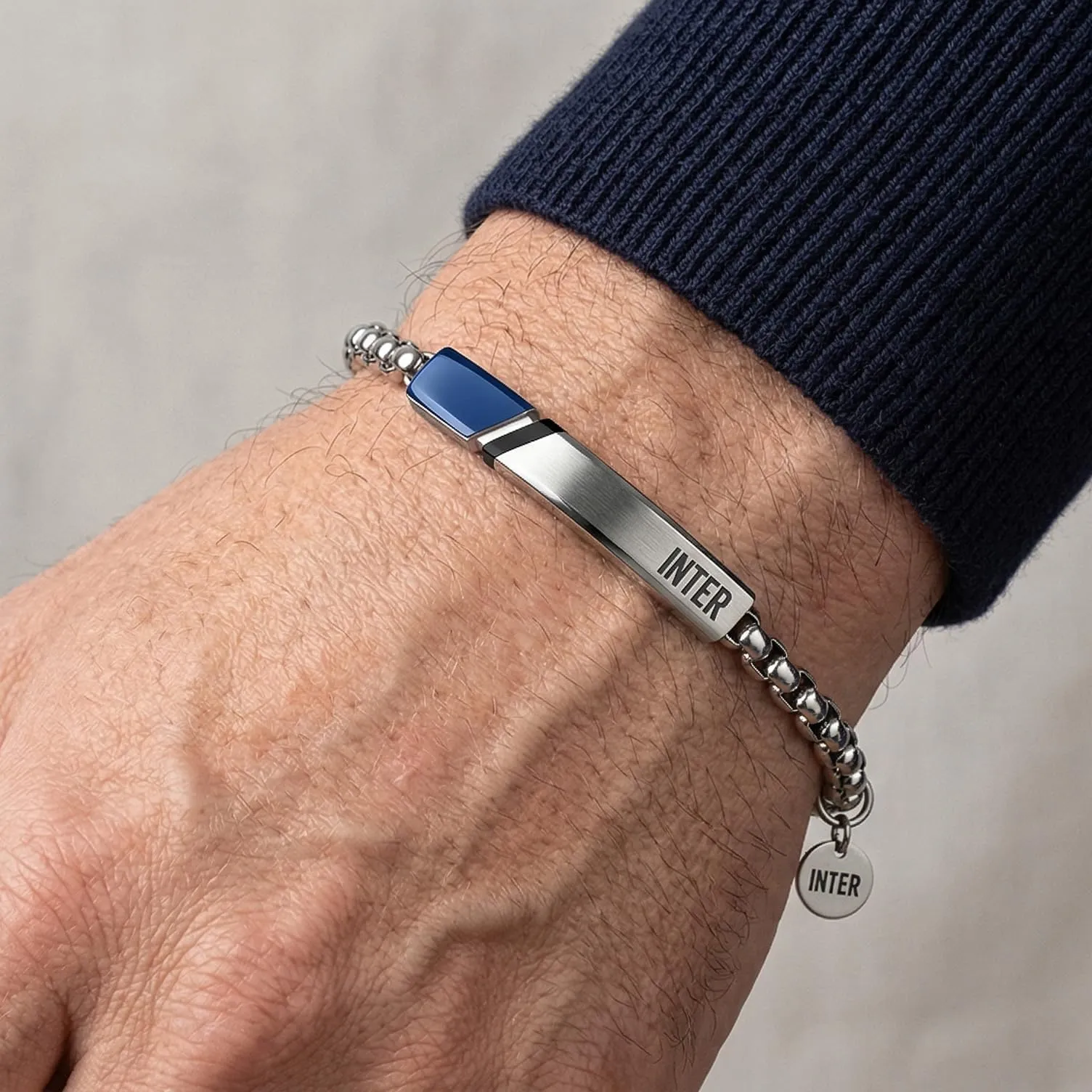 Clondo Bracciale Inter in Acciaio - Steel Plate Blue - immagine 4