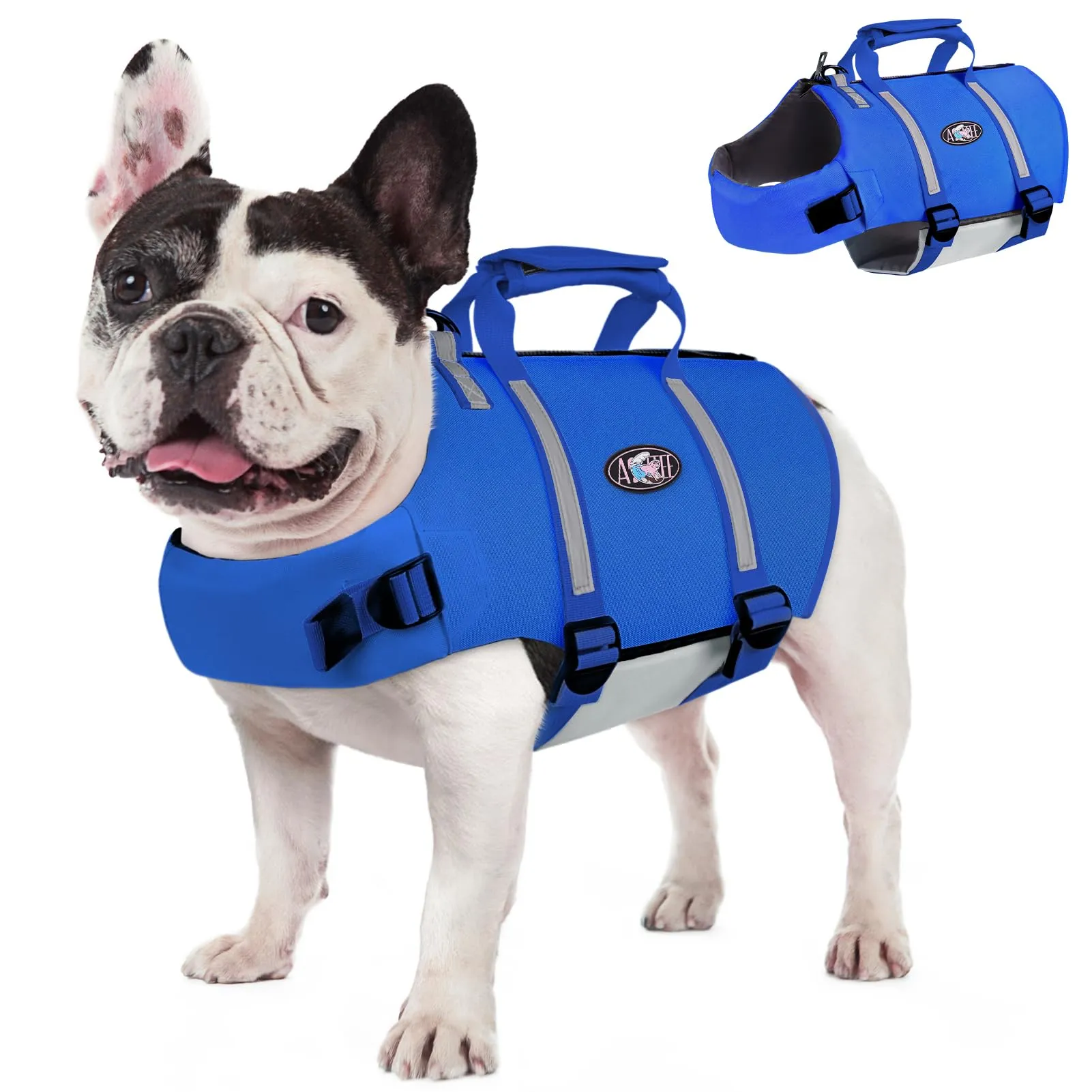 AOFITEE Giubbotto Salvagente per Cani, Blu Oltremare, Taglia S - immagine 1
