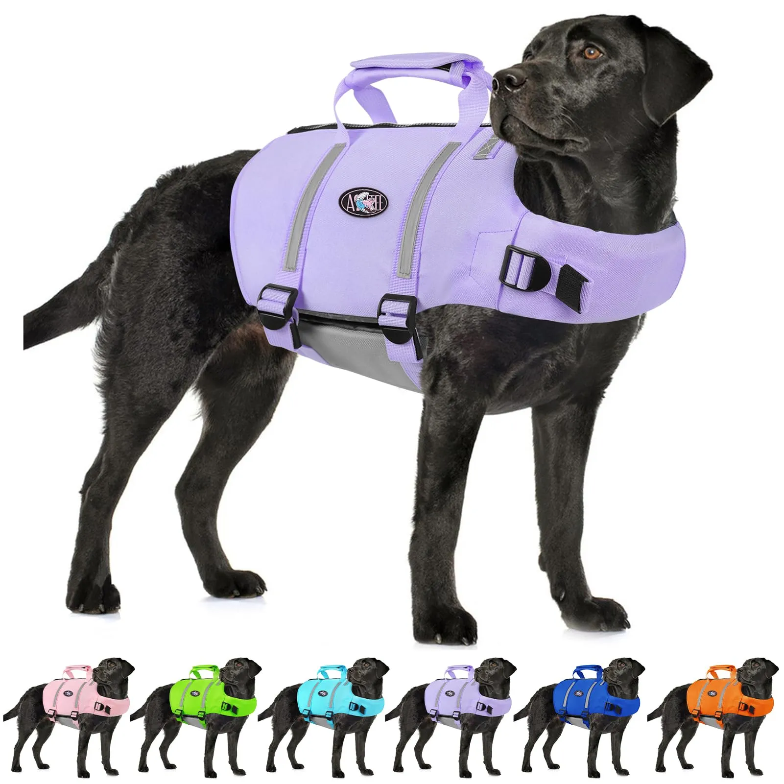 AOFITEE Giubbotto Salvagente per Cani, Viola, XXL - immagine 1