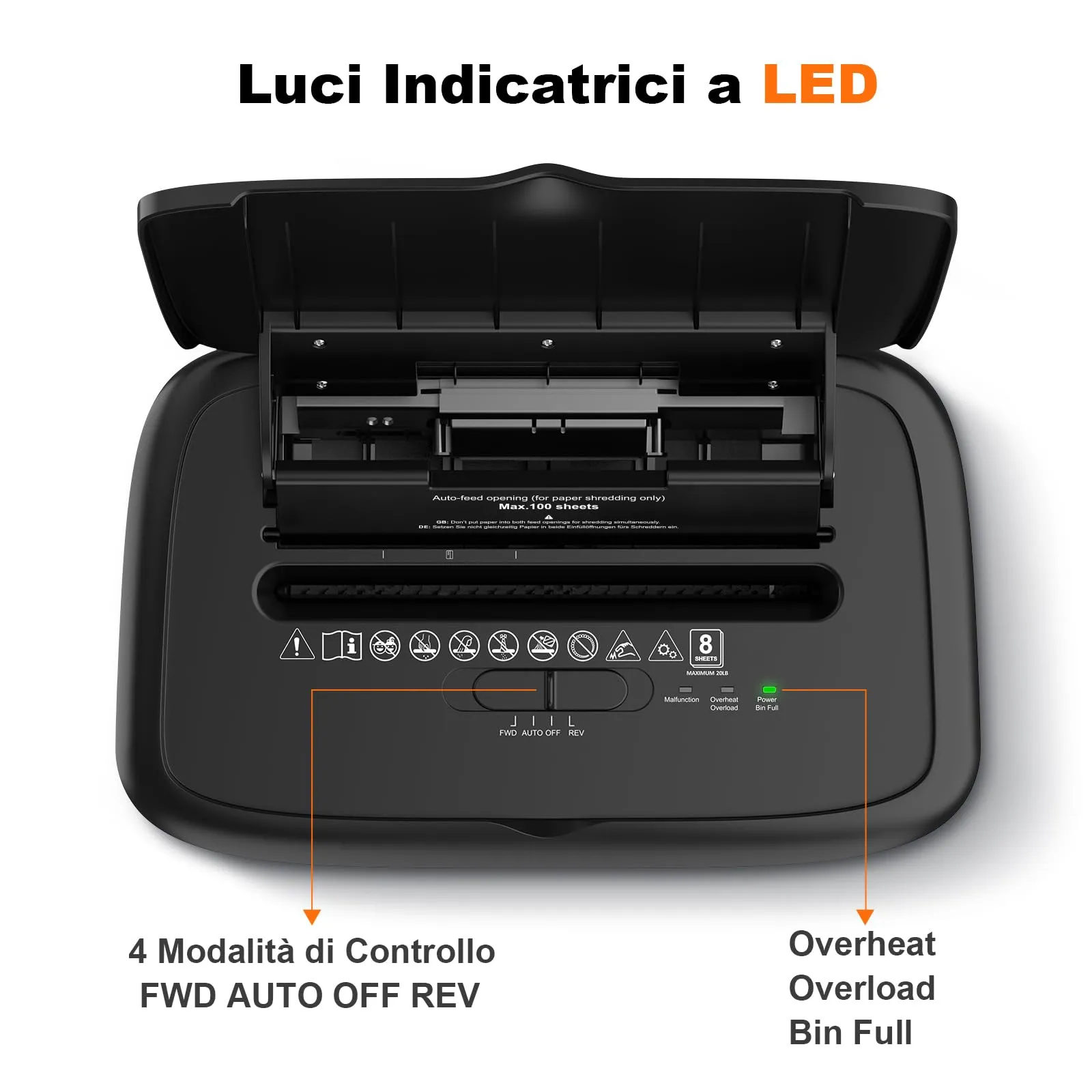 Bonsaii C231-D Distruggidocumenti Auto-Feed 100 Fogli, Cestino 16 Litri - immagine 7