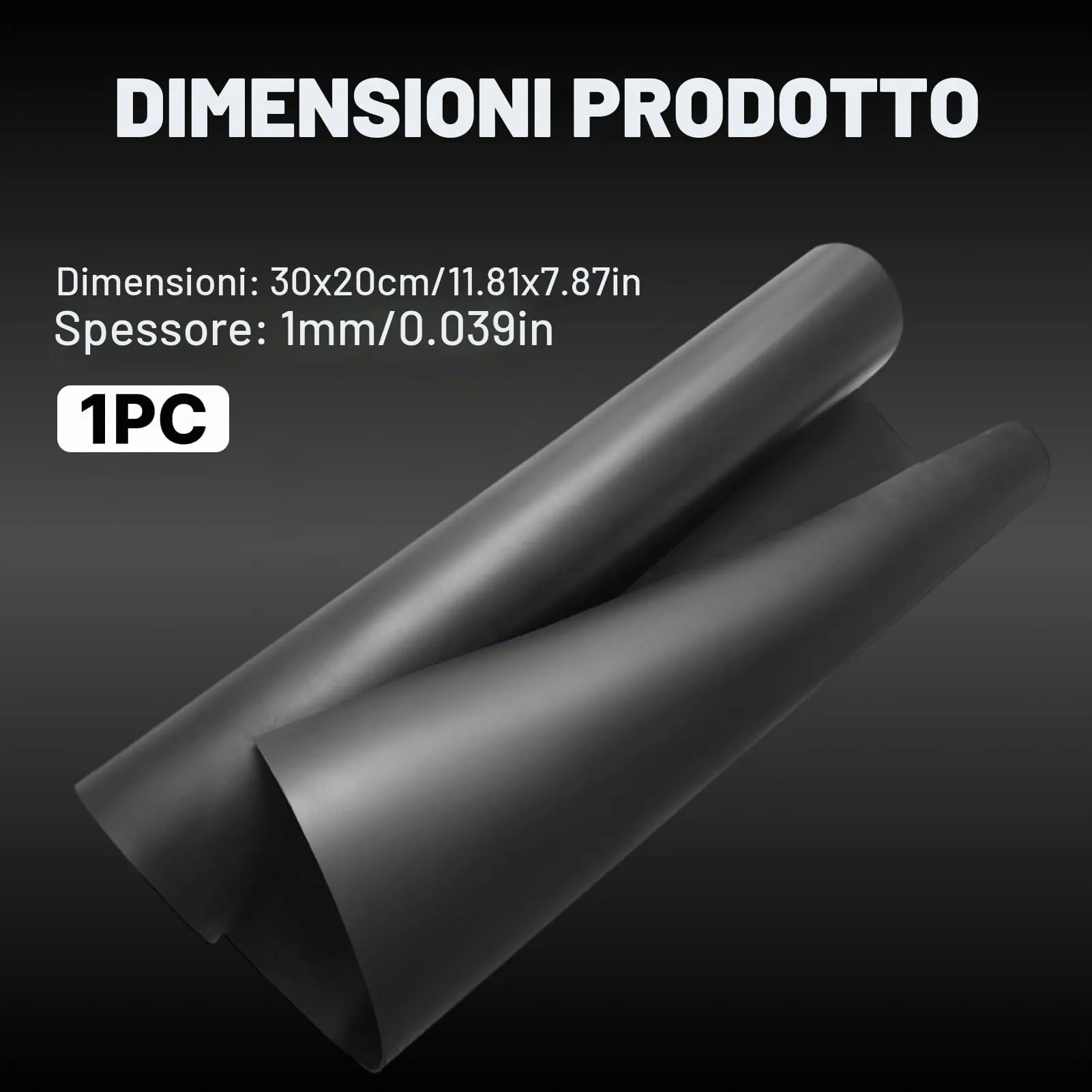 RowGlow Foglio di gomma nitrilica NBR 300x200x1 mm - immagine 2