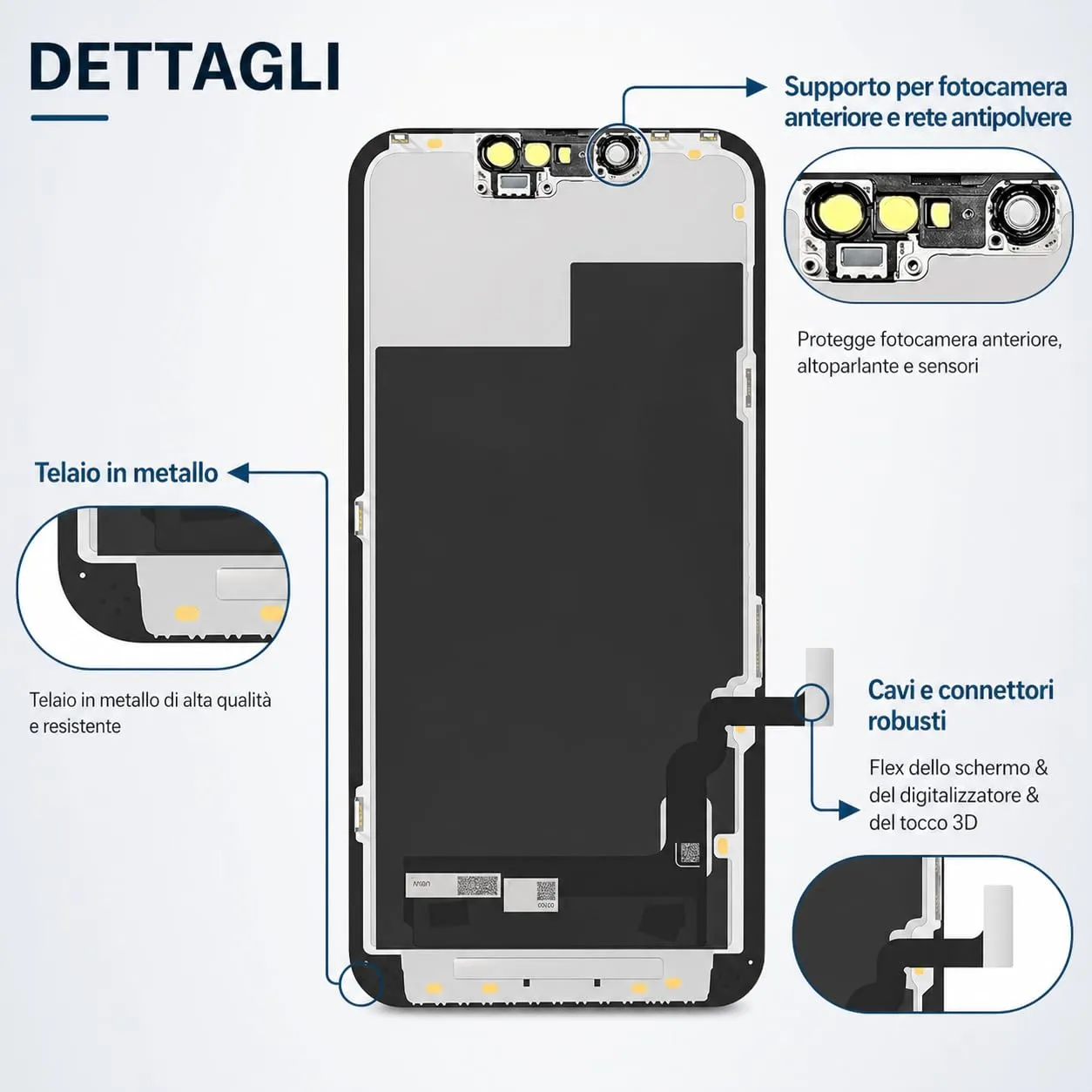 Hoonyer Set di Ricambio Display LCD con Cornice, Digitalizzatore e Strumenti di Riparazione per iPhone 14 Pro Max (6.7'') - immagine 4