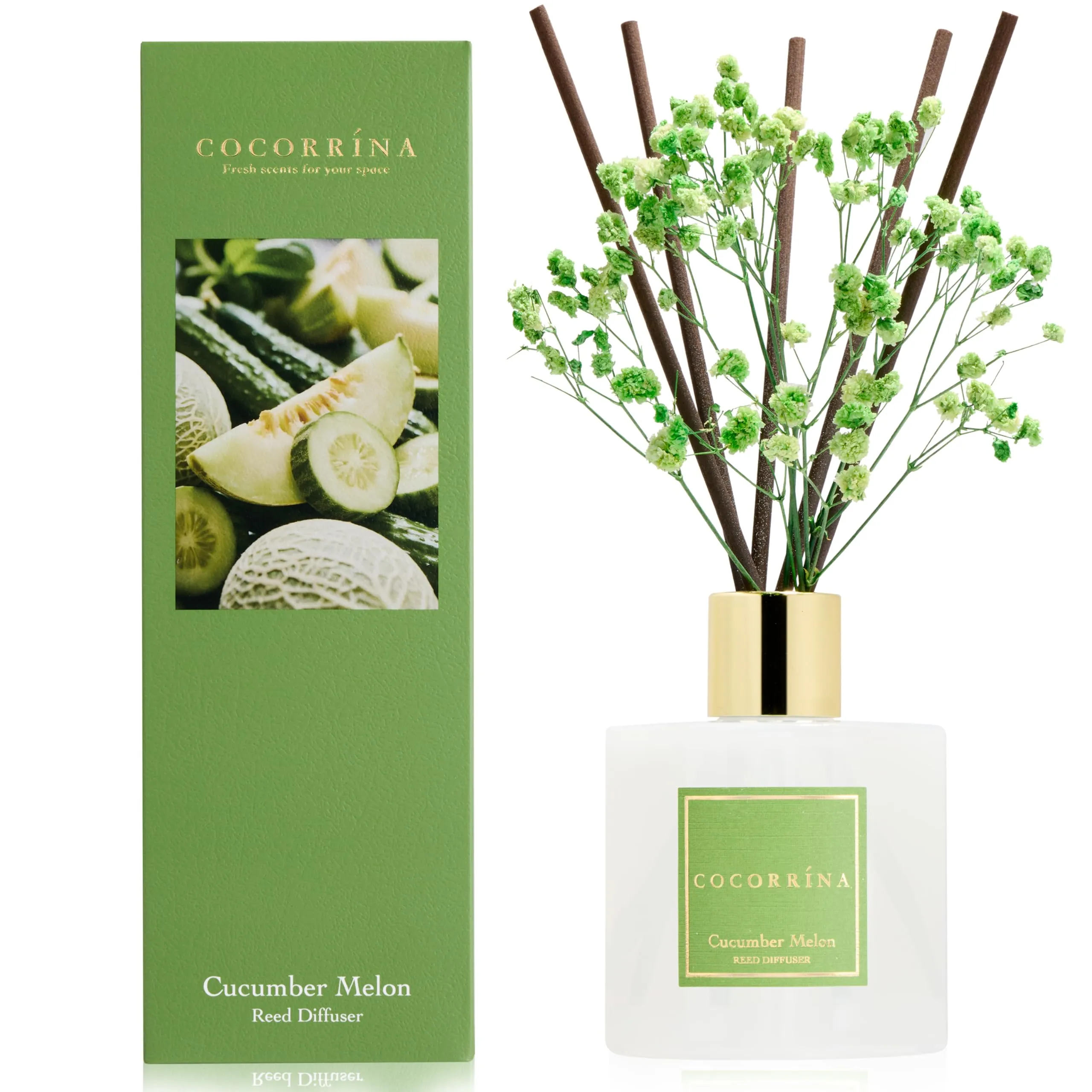 COCORRÍNA Diffusore Profumo Ambiente Cucumber Melon, 200ml - immagine 1
