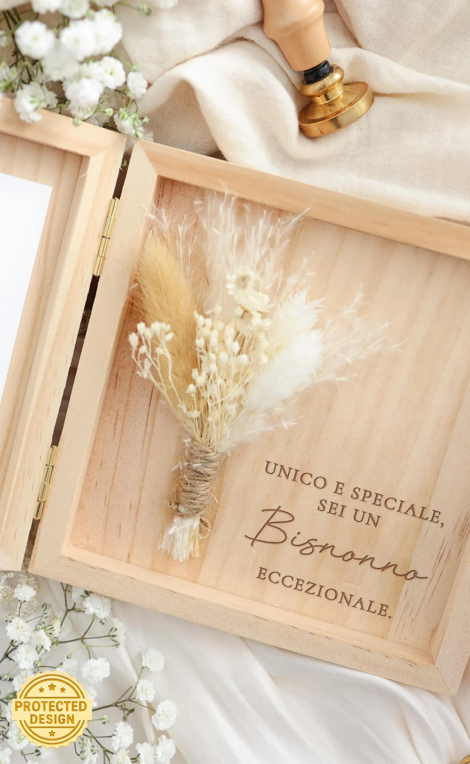 Joli Coon Cofanetto Regalo Bisnonno in Legno, 14 x 14 x 3 cm - immagine 3