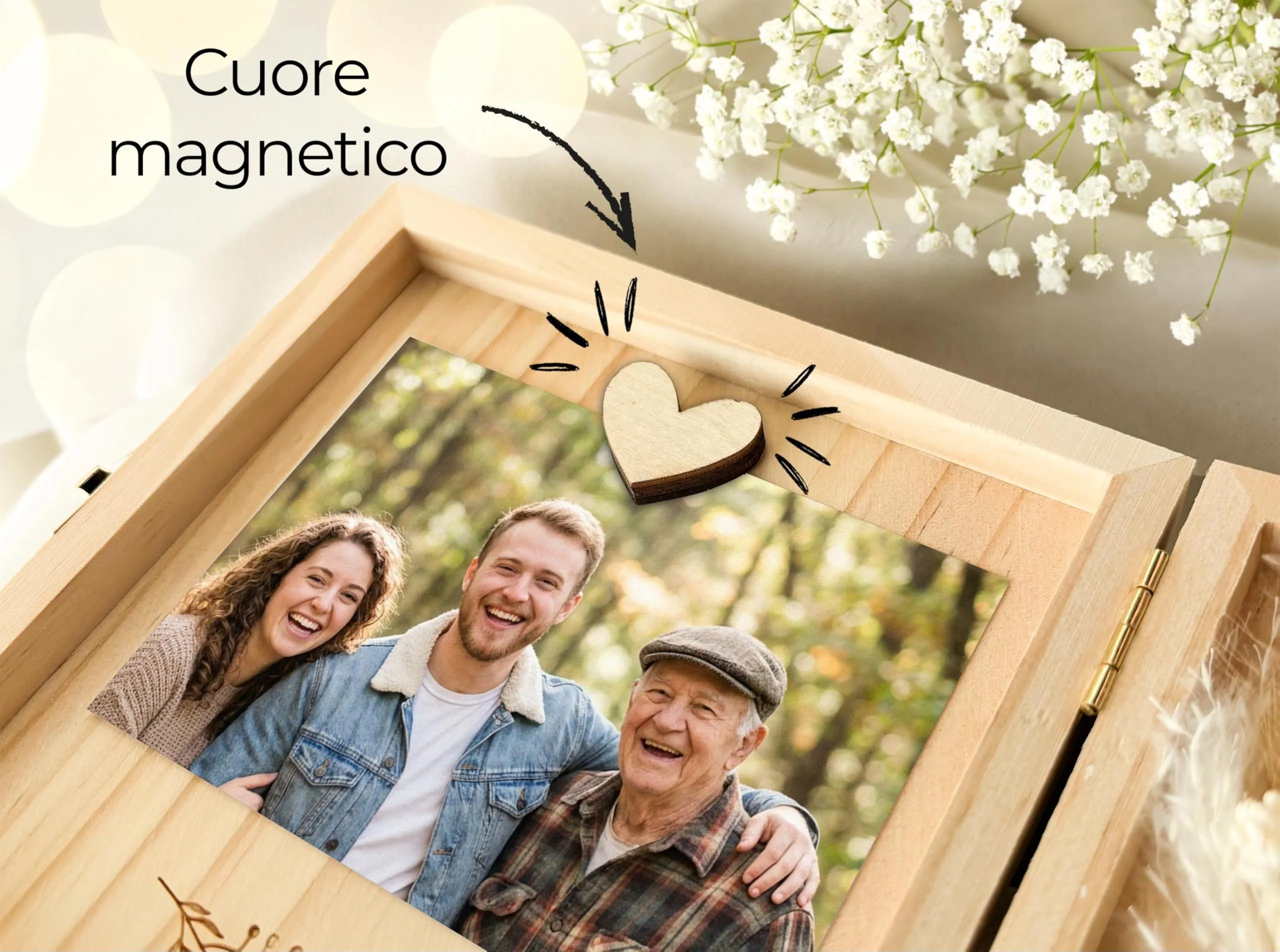 Joli Coon Cofanetto Regalo Bisnonno in Legno, 14 x 14 x 3 cm - immagine 6
