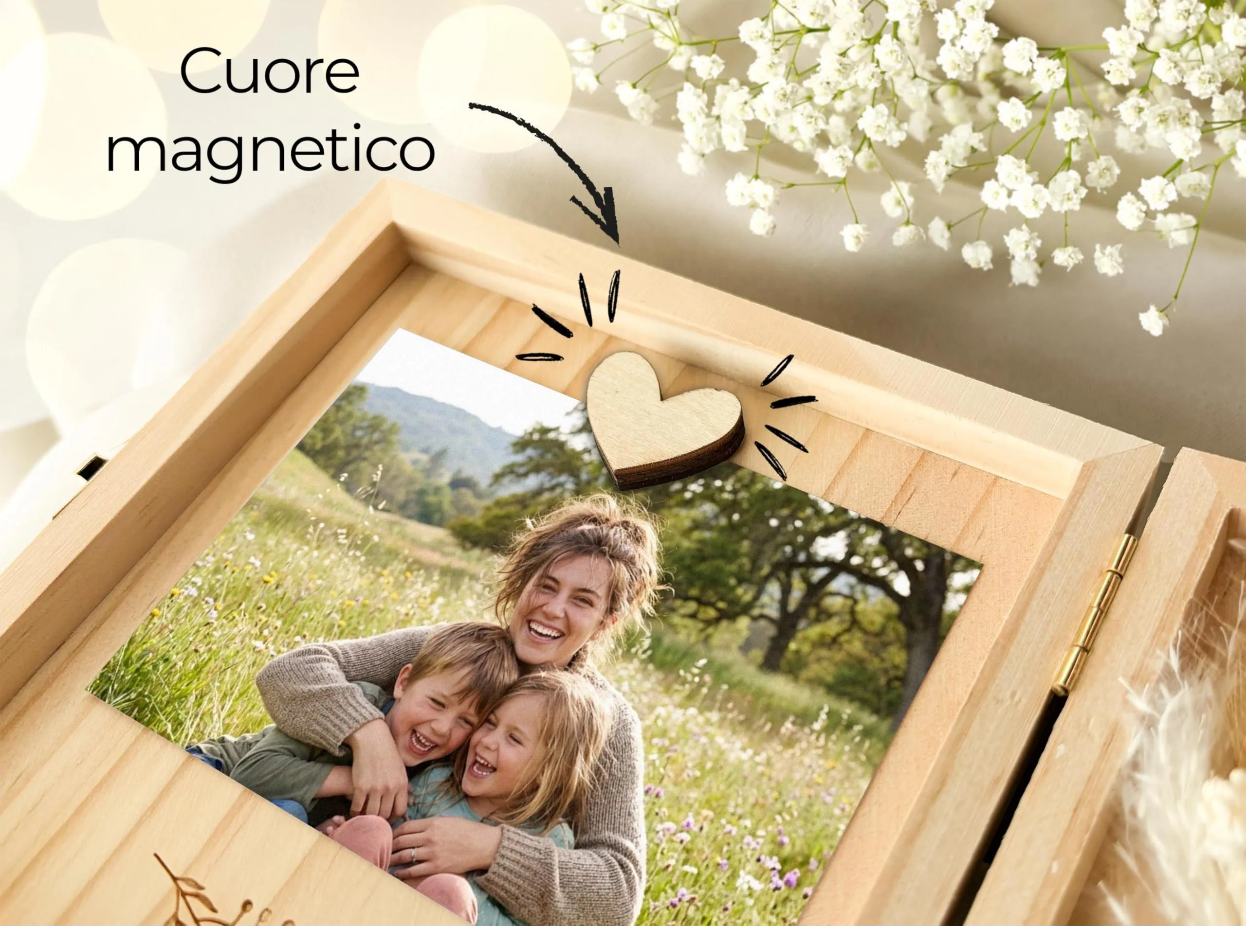 Joli Coon Cofanetto Regalo Madrina in Legno, 14 x 14 x 3 cm - immagine 6