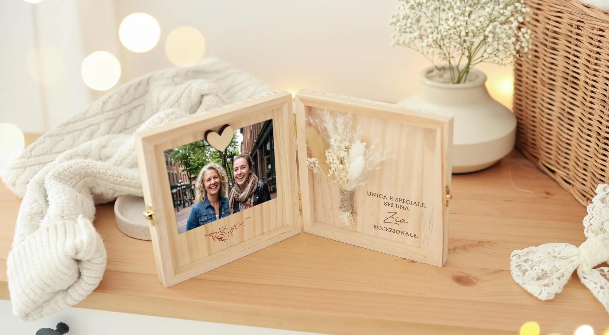 Joli Coon Cofanetto Regalo Zia in Legno, 14 x 14 x 3 cm - immagine 5