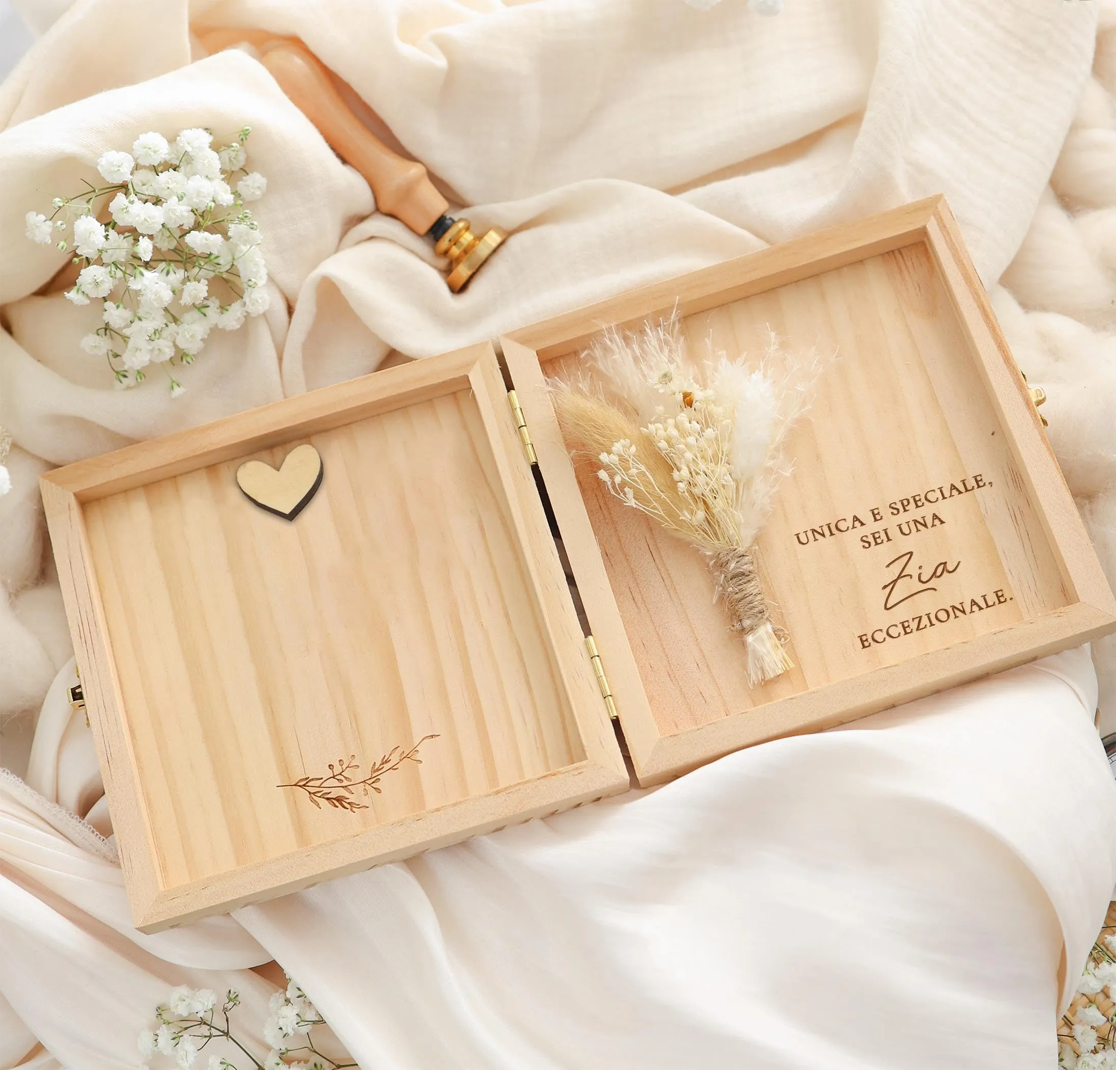 Joli Coon Cofanetto Regalo Zia in Legno, 14 x 14 x 3 cm - immagine 8