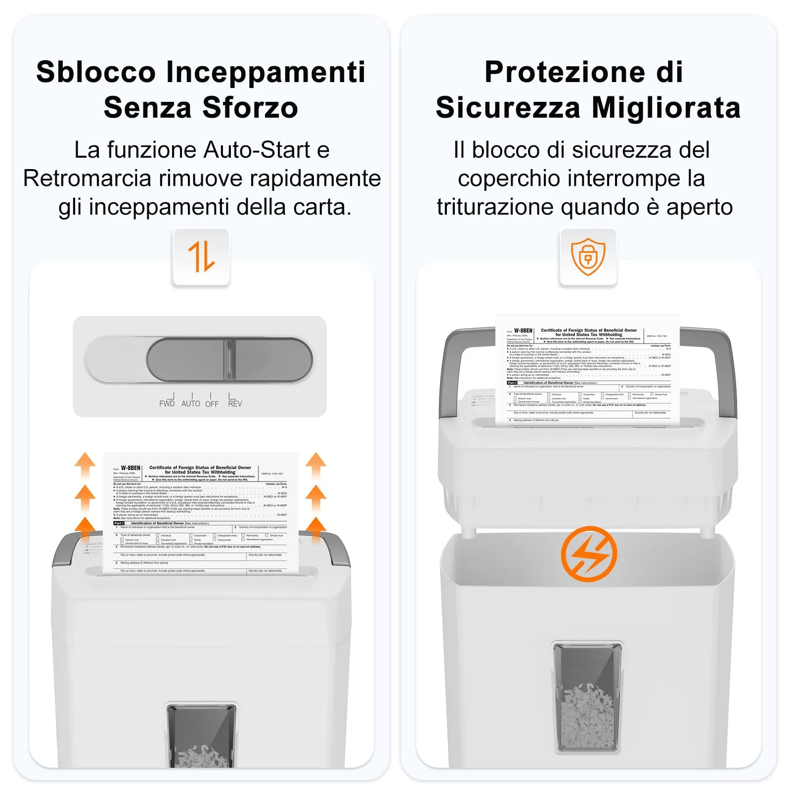 Bonsaii Distruggidocumenti Microtaglio 10 Fogli P-4 C275-B - immagine 4