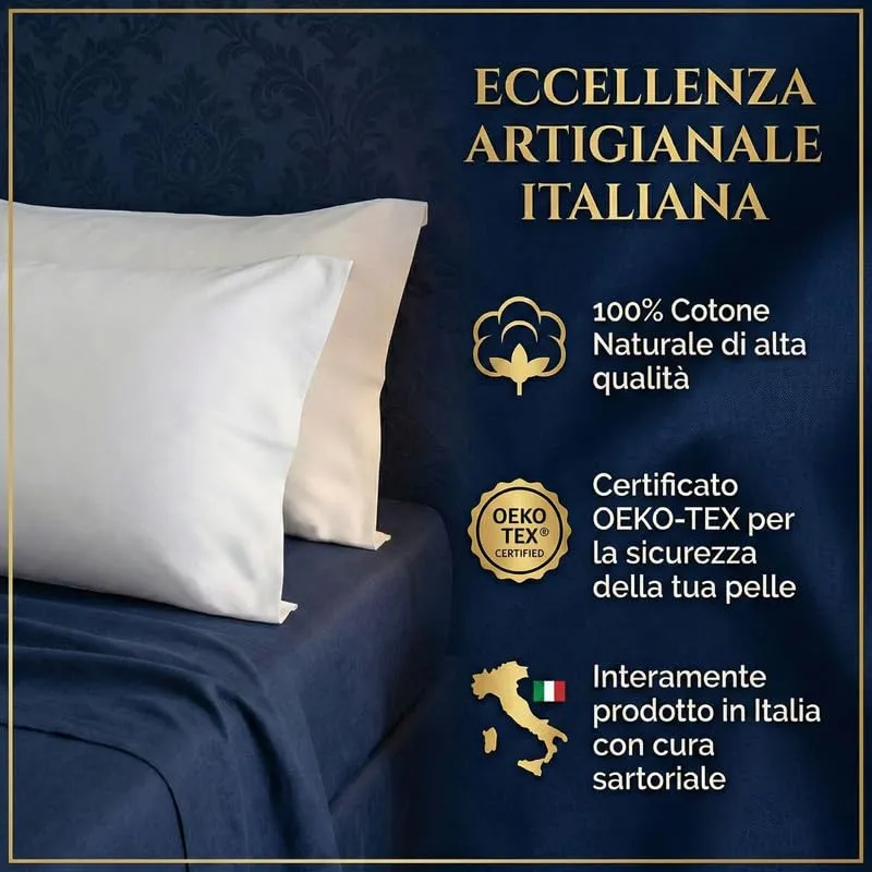 NARCISO Federe Cuscino 50x80 100% Cotone, Antiacaro e Anallergica, Made in Italy, OEKOTEX (Bordeaux) - immagine 2