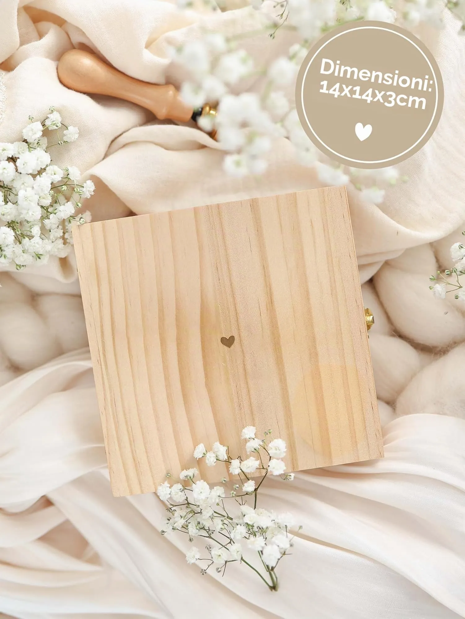 Joli Coon Cofanetto Regalo Zio in Legno - La felicità è avere uno zio come te, 14 x 14 x 3 cm - immagine 4