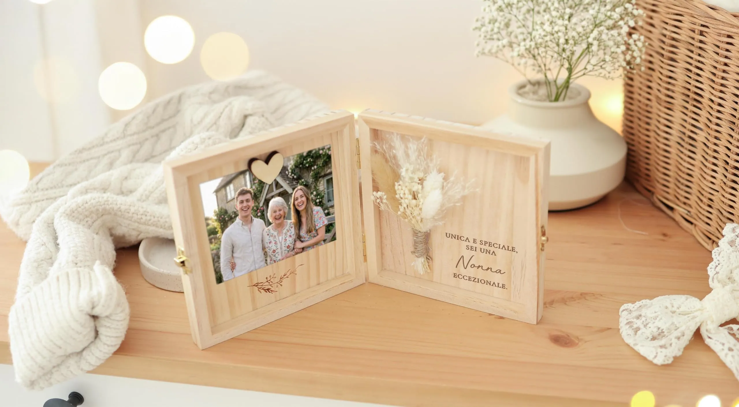 Joli Coon Cofanetto Regalo Nonna in Legno, 14 x 14 x 3 cm - immagine 5