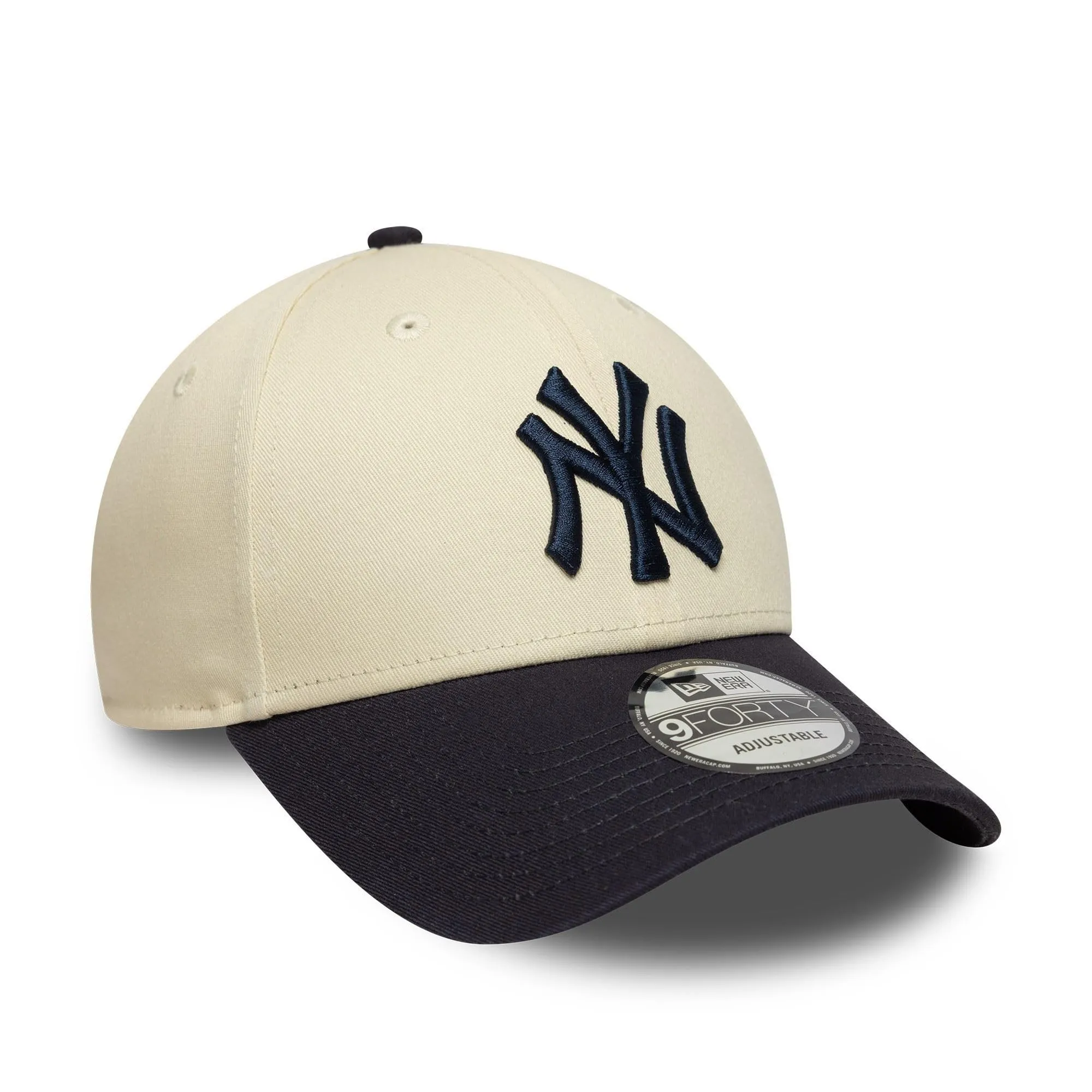 New Era New York Yankees MLB 9Forty Colour Block Cap - Beige Blue - immagine 3