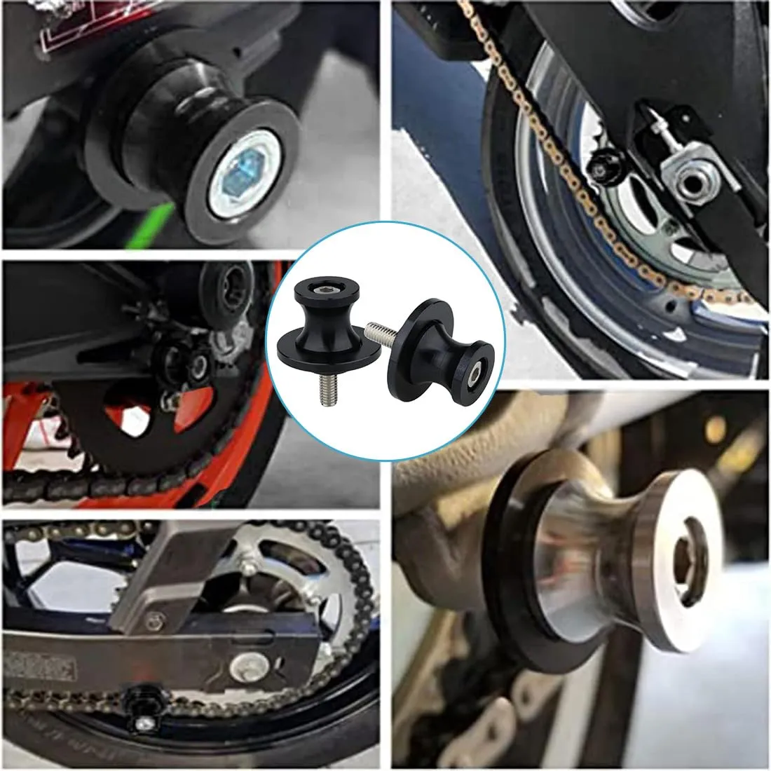 GWEOR Nottolini Cavalletto Moto M8, Supporti Forcellone Posteriore Universali, 2 Pezzi - immagine 6